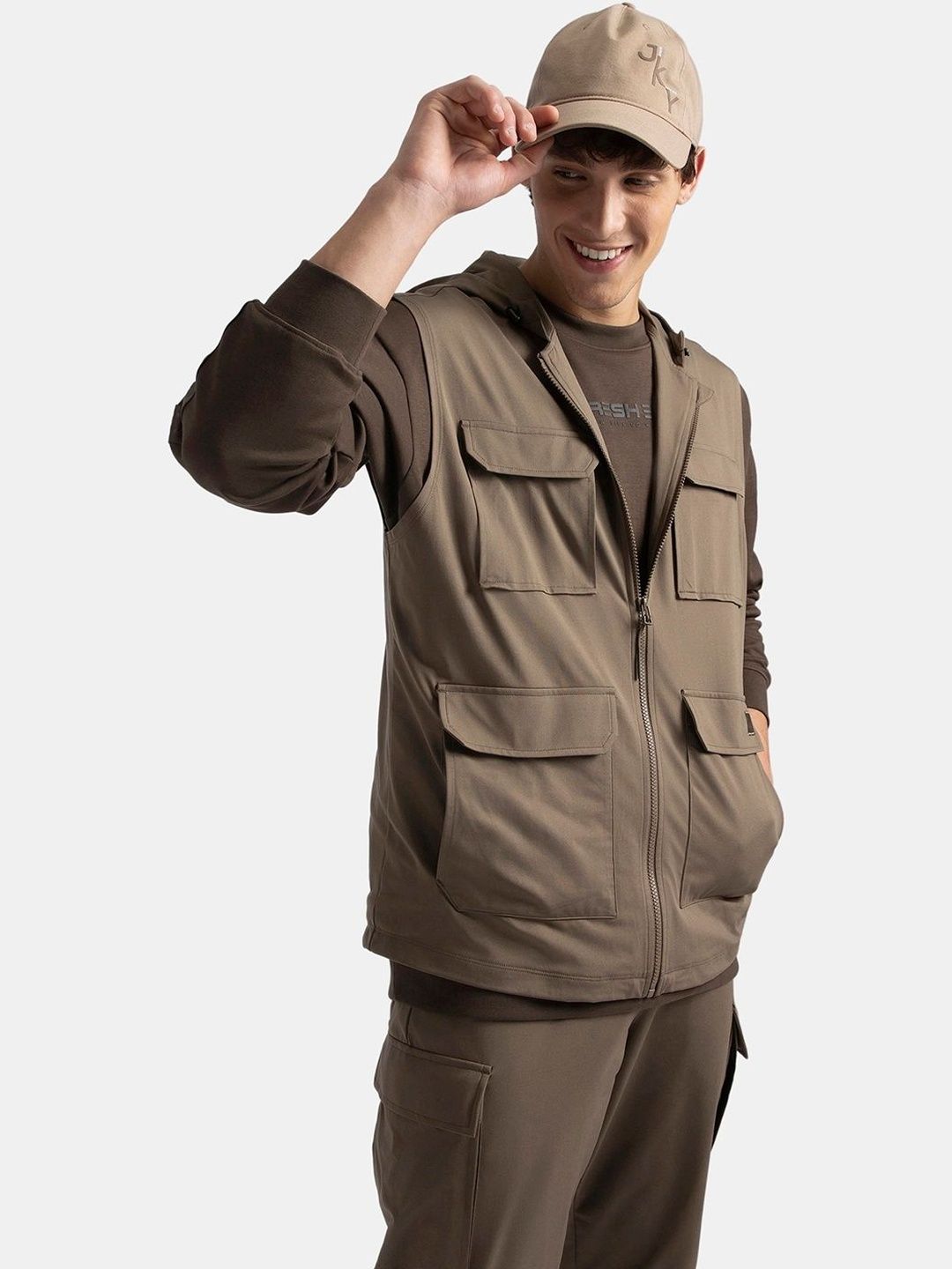 Jockey Groove Microfiber Fabric 4 Pocket Full Zip Closure Shacket - MZ19