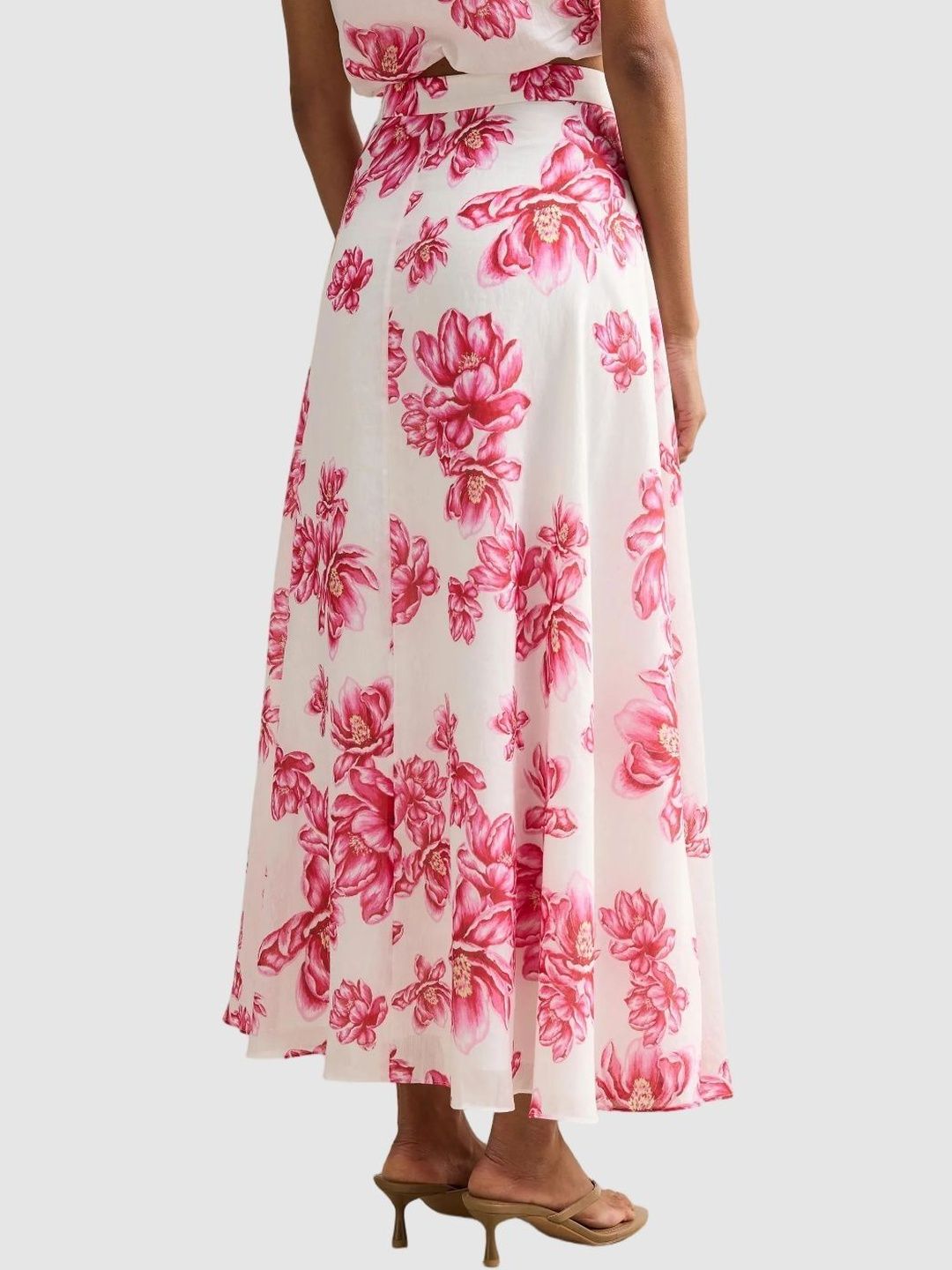 Printed Flared Midi Skirts