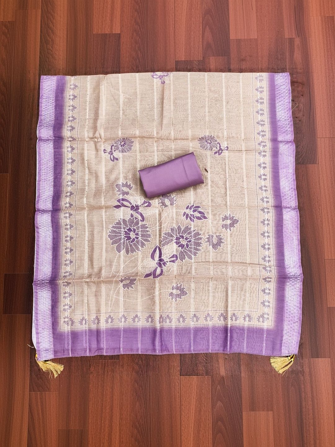 DWIJA FASHION Embroidered Pure Cotton Unstitched Dress Material