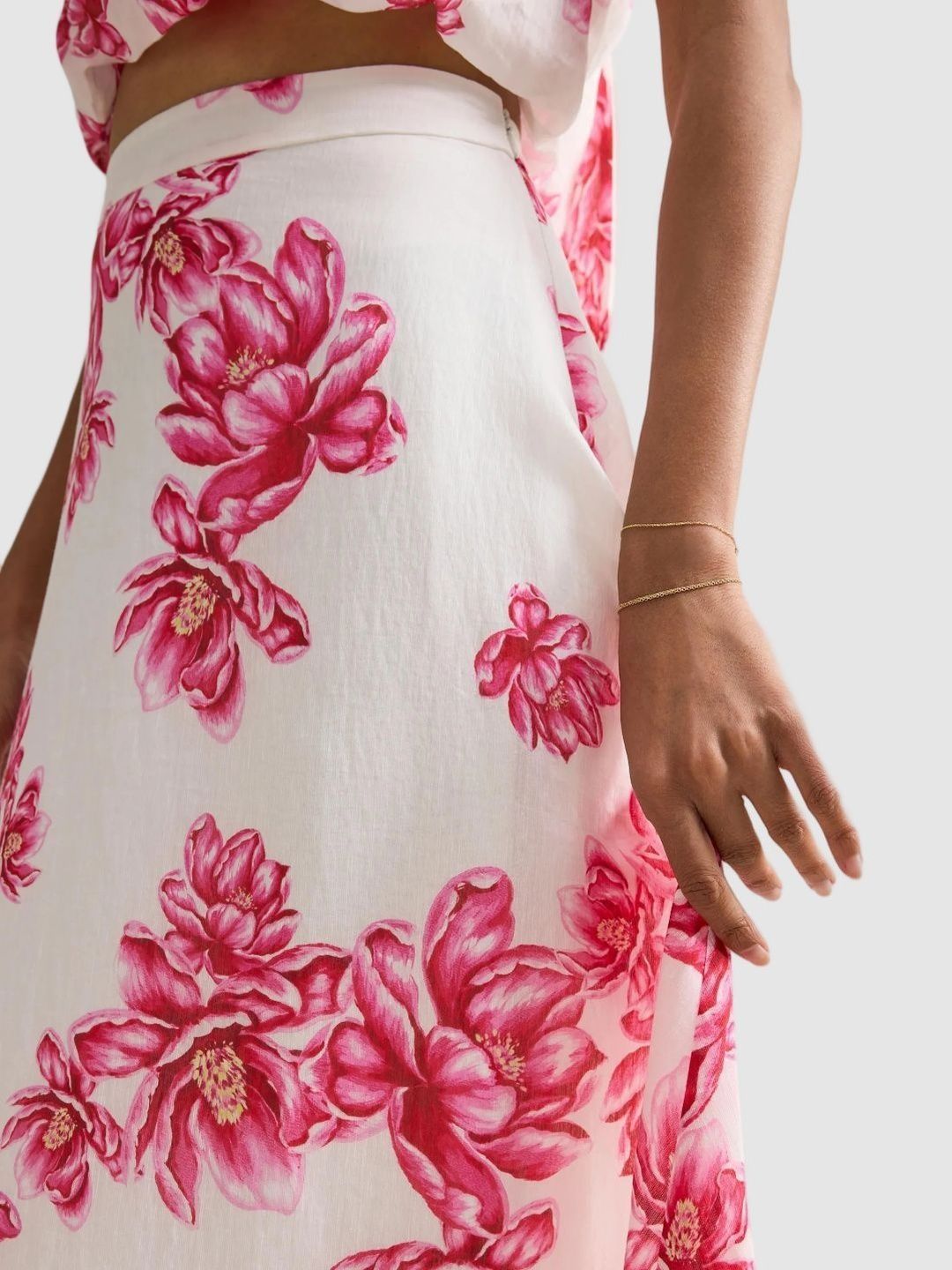 Printed Flared Midi Skirts
