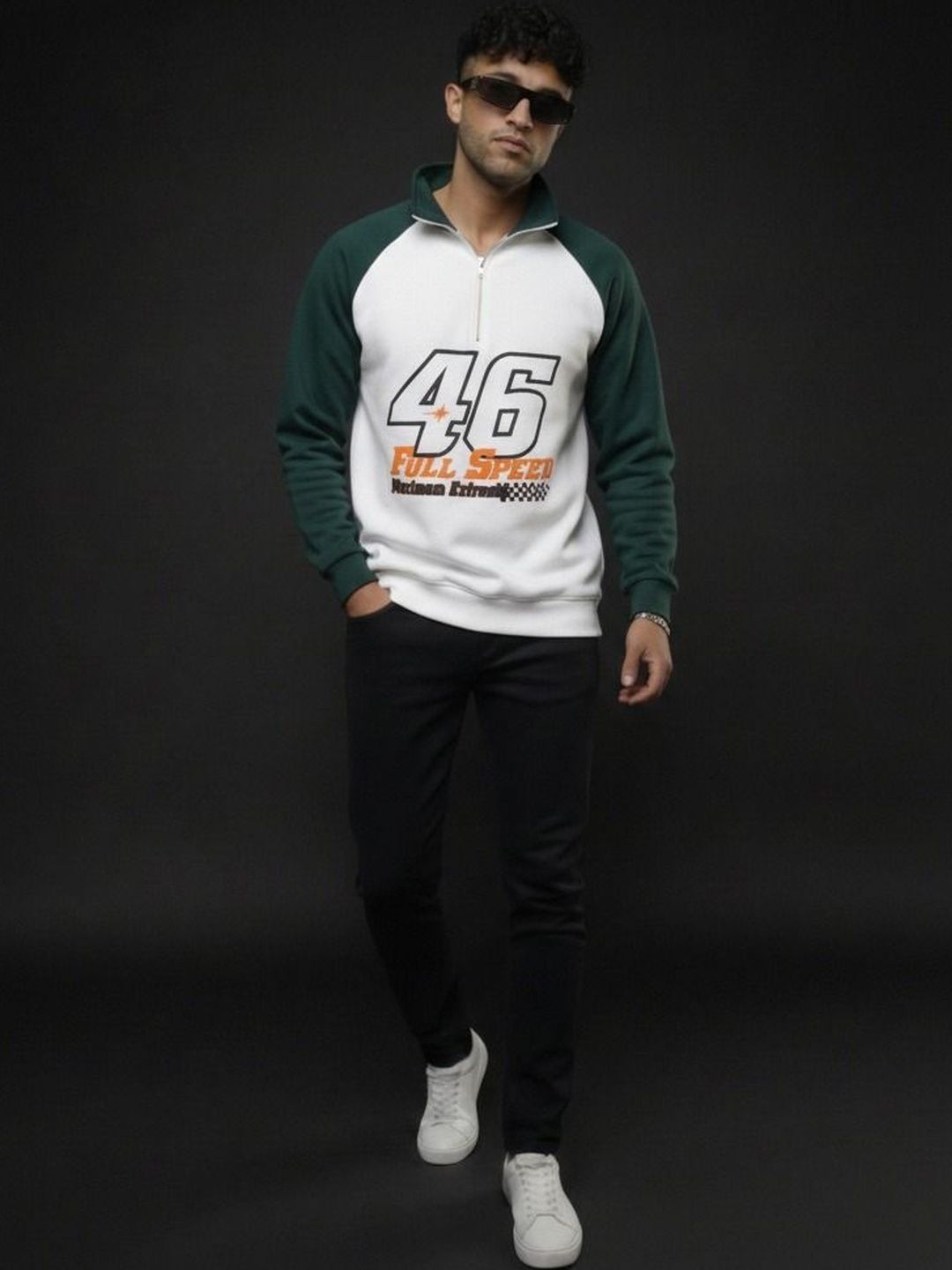 Try This Men Colourblocked Polo Collar T-shirt