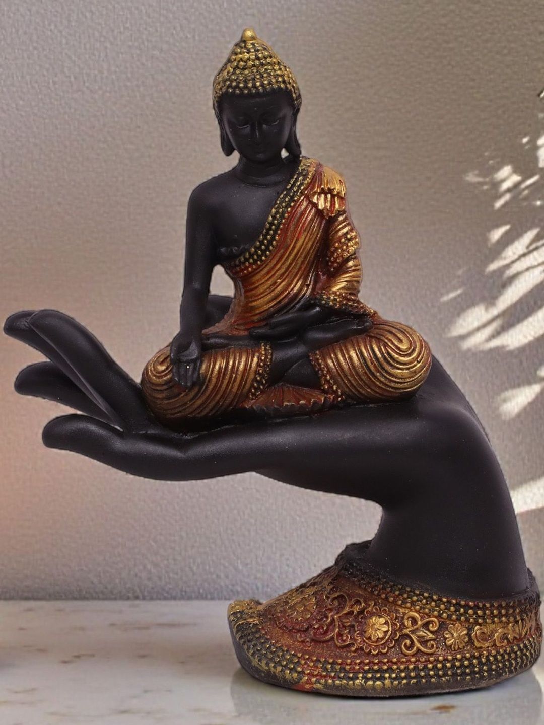 vedas Black Buddha Figurine Showpiece