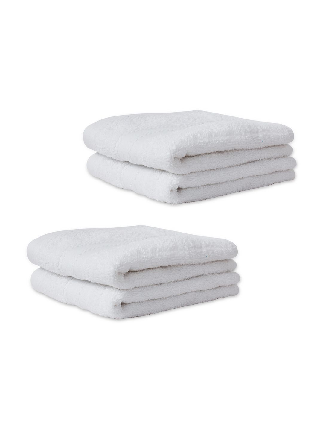 Layers Layers White 4-Pcs Pure Cotton 380 GSM Hand Towel