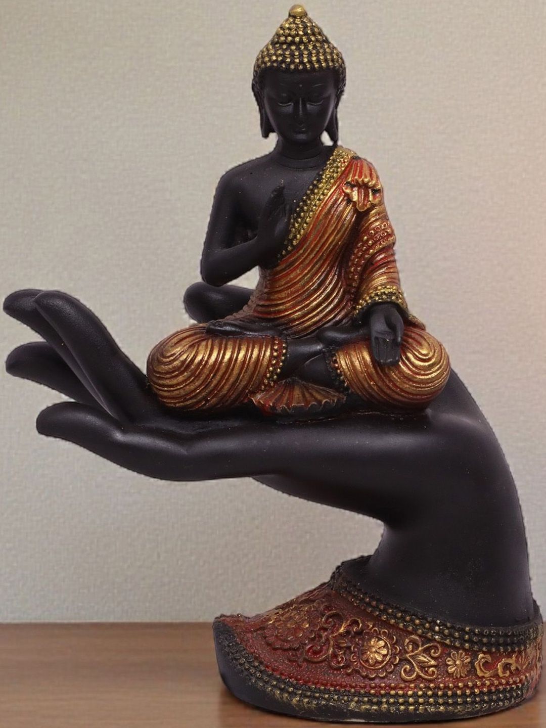vedas Black Buddha Figurine Showpiece