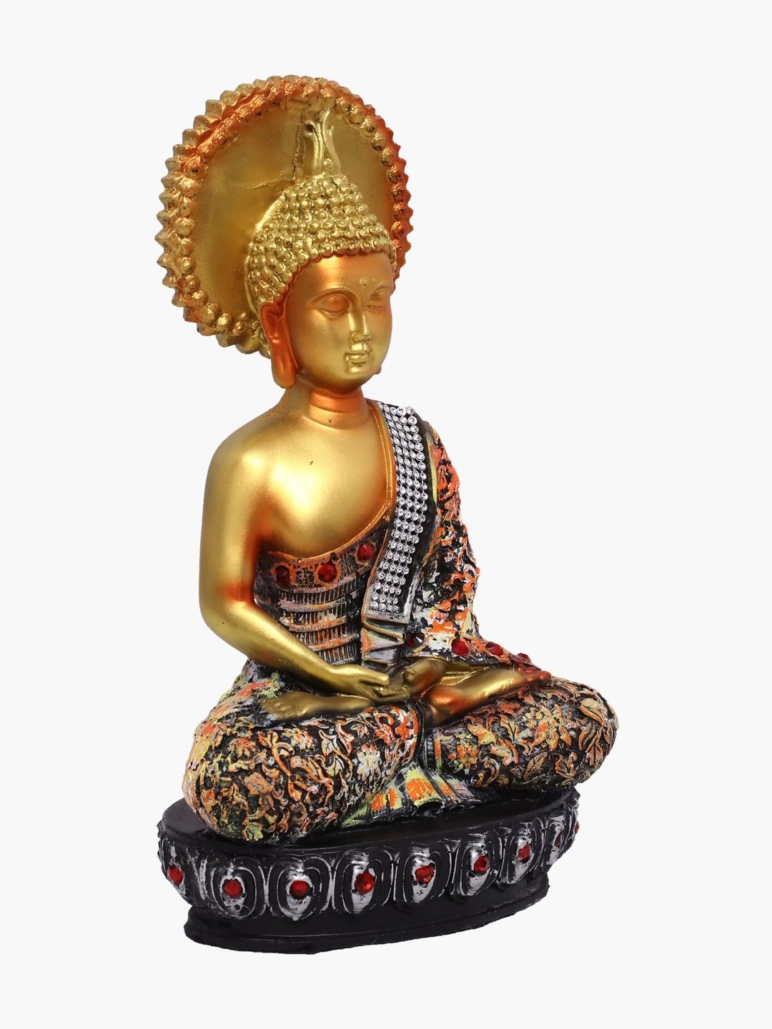 vedas Gold-Toned Buddha Figurine Showpiece