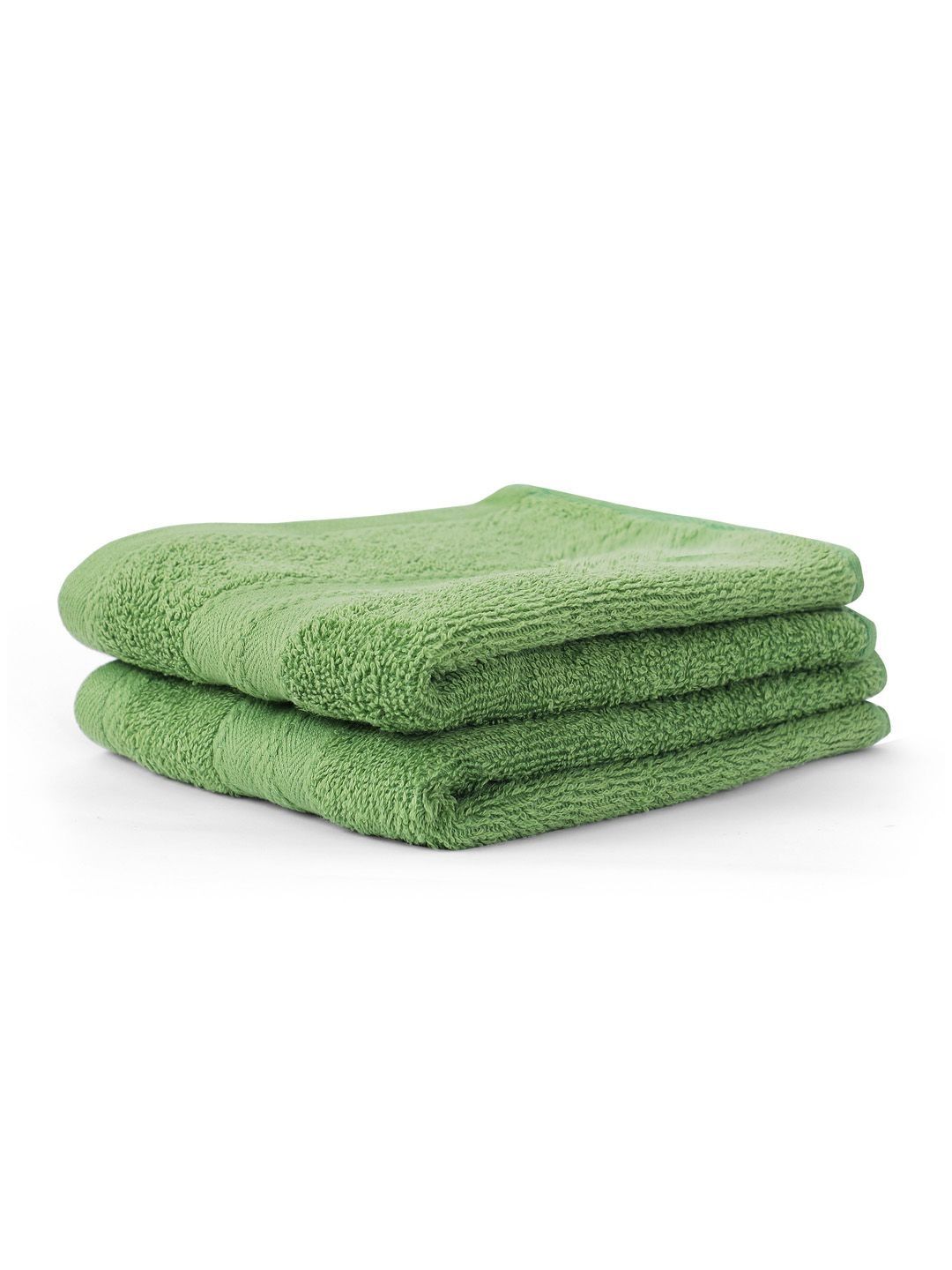 Layers Layers Green 2-Pcs Pure Cotton 380 GSM Hand Towel