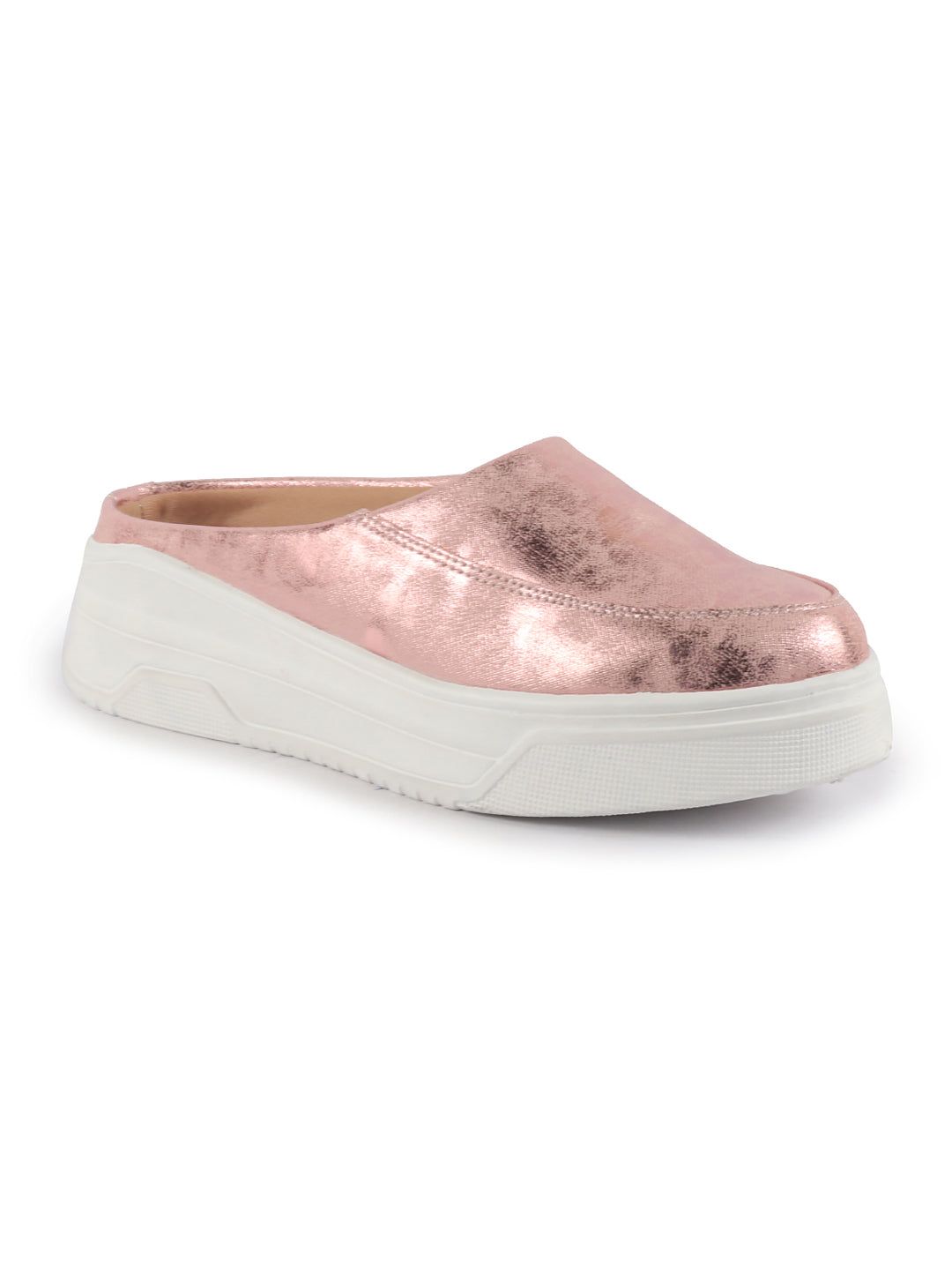 FAUSTO Women Textured PU Mules