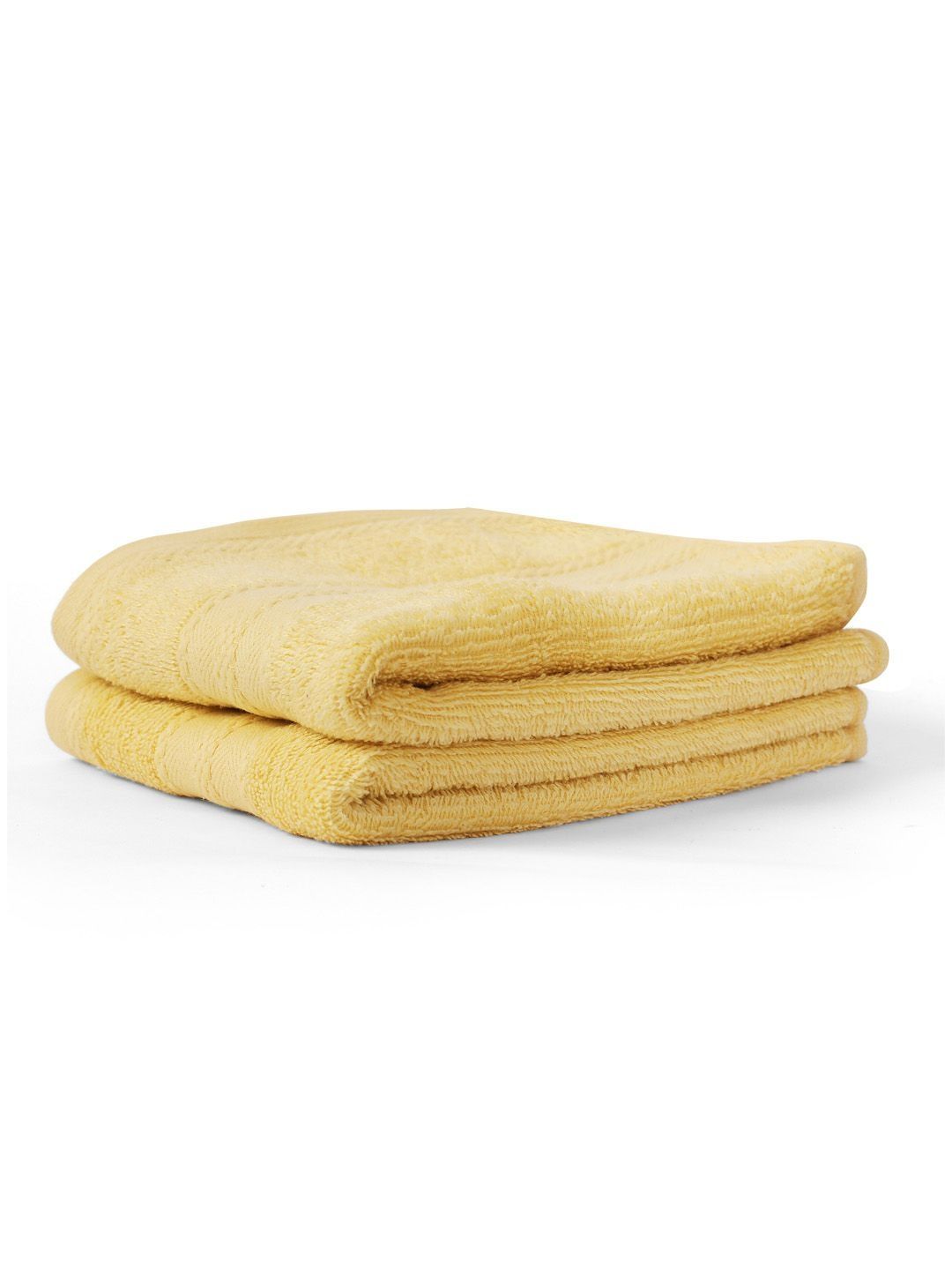 Layers Layers Yellow 2-Pcs Pure Cotton 450 GSM Hand Towel