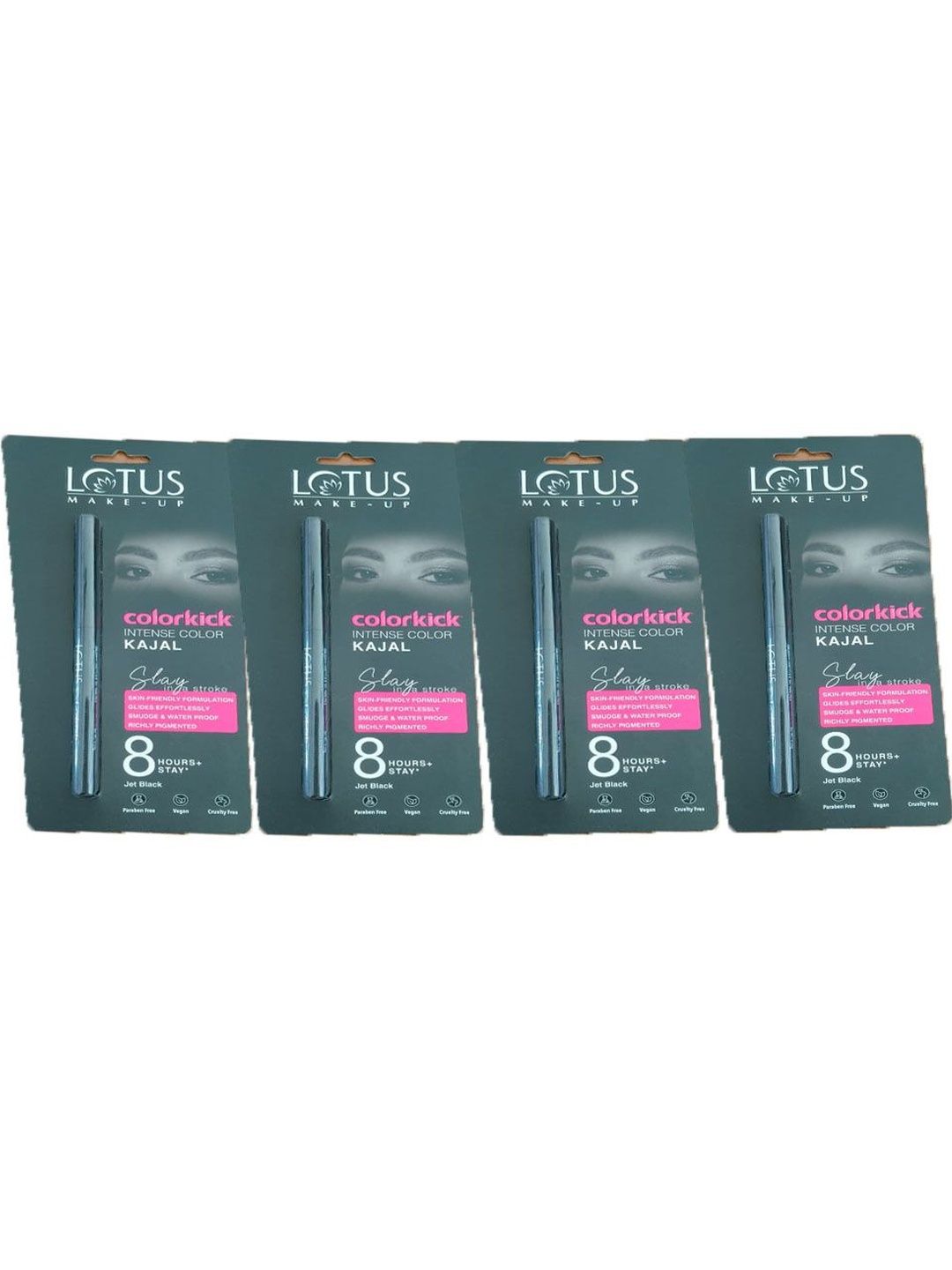 LOTUS Make-up LOTUS Make-up Set Of 4 ColorKick Intense Color Kajal - 0.35 g Each - Black