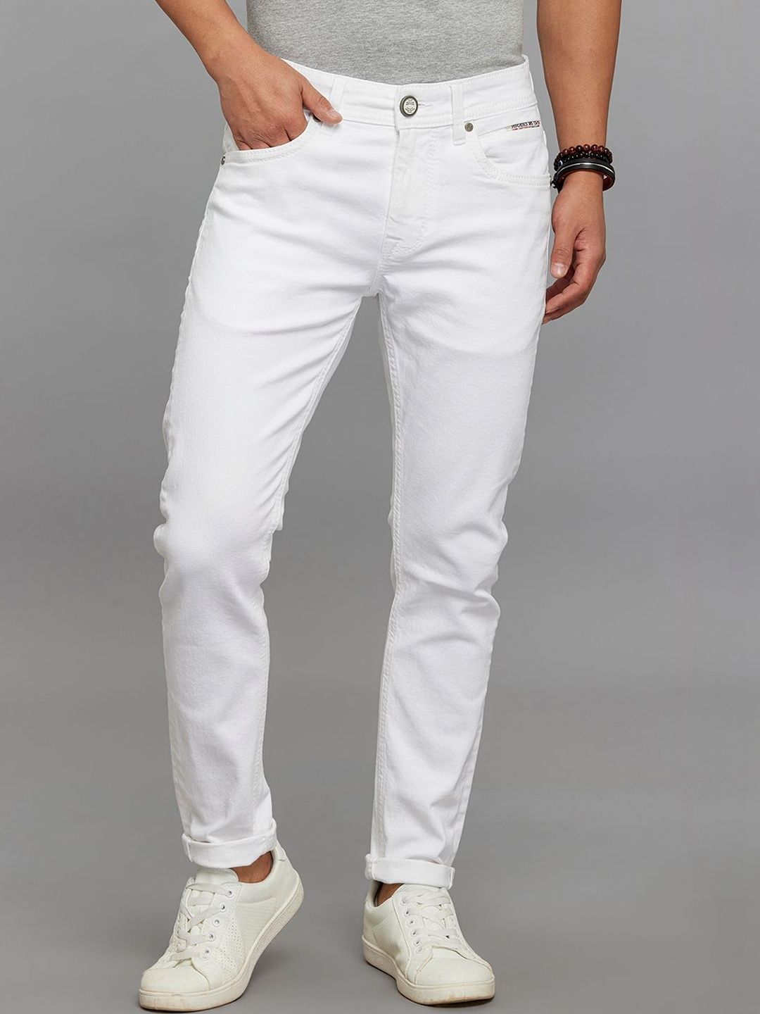 Rookies Men Skinny Fit Low-Rise Stretchable Jeans