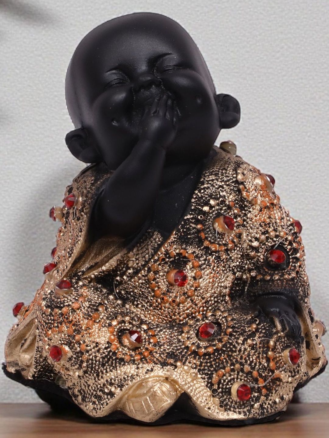 vedas Red Buddha Figurine Showpiece
