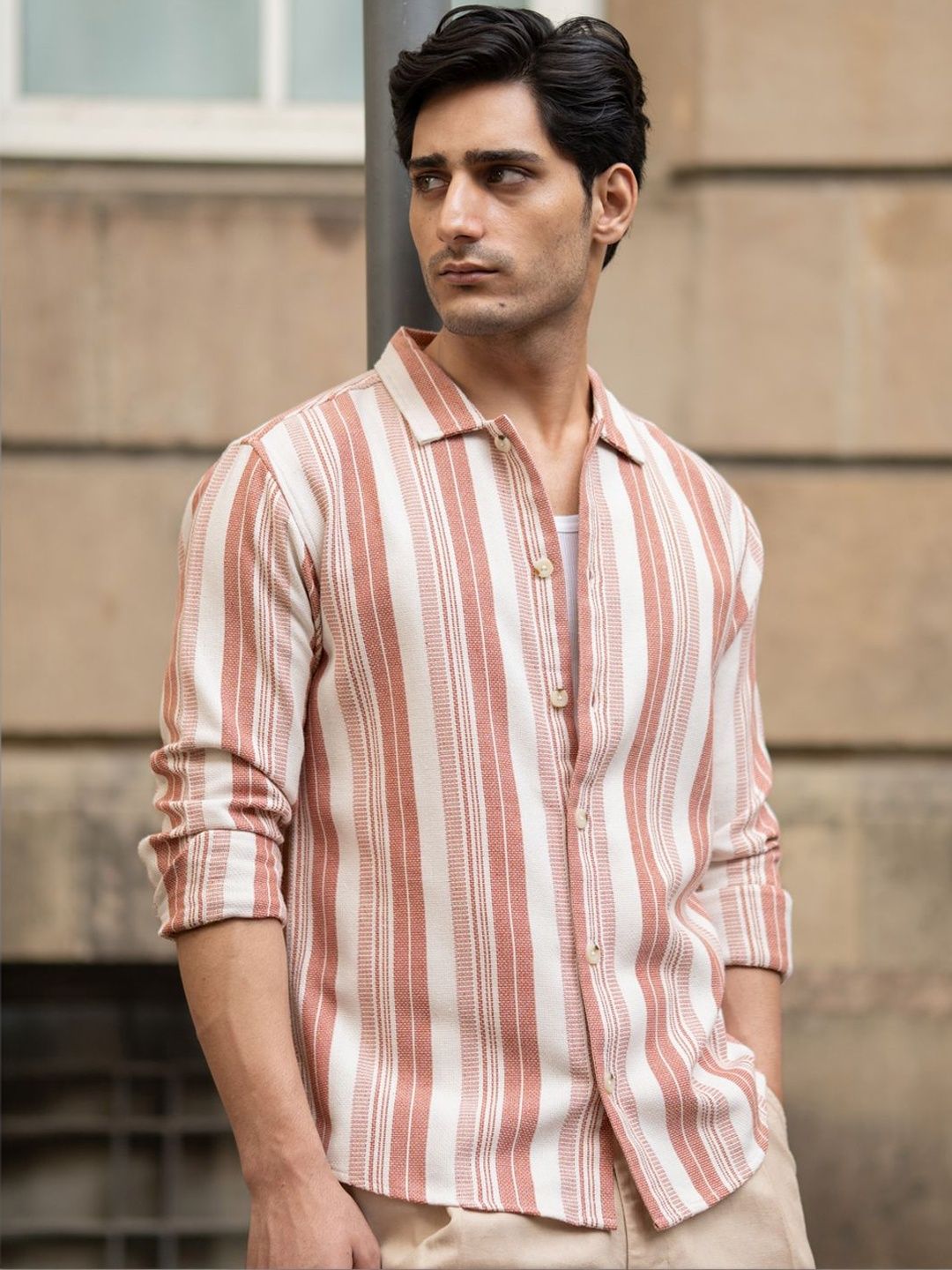 Powerlook Men Striped Casual Shirt
