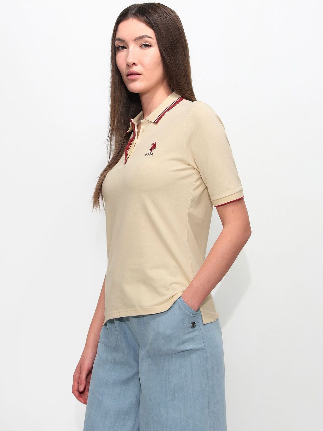 Brand Logo Polo Collar T-shirt