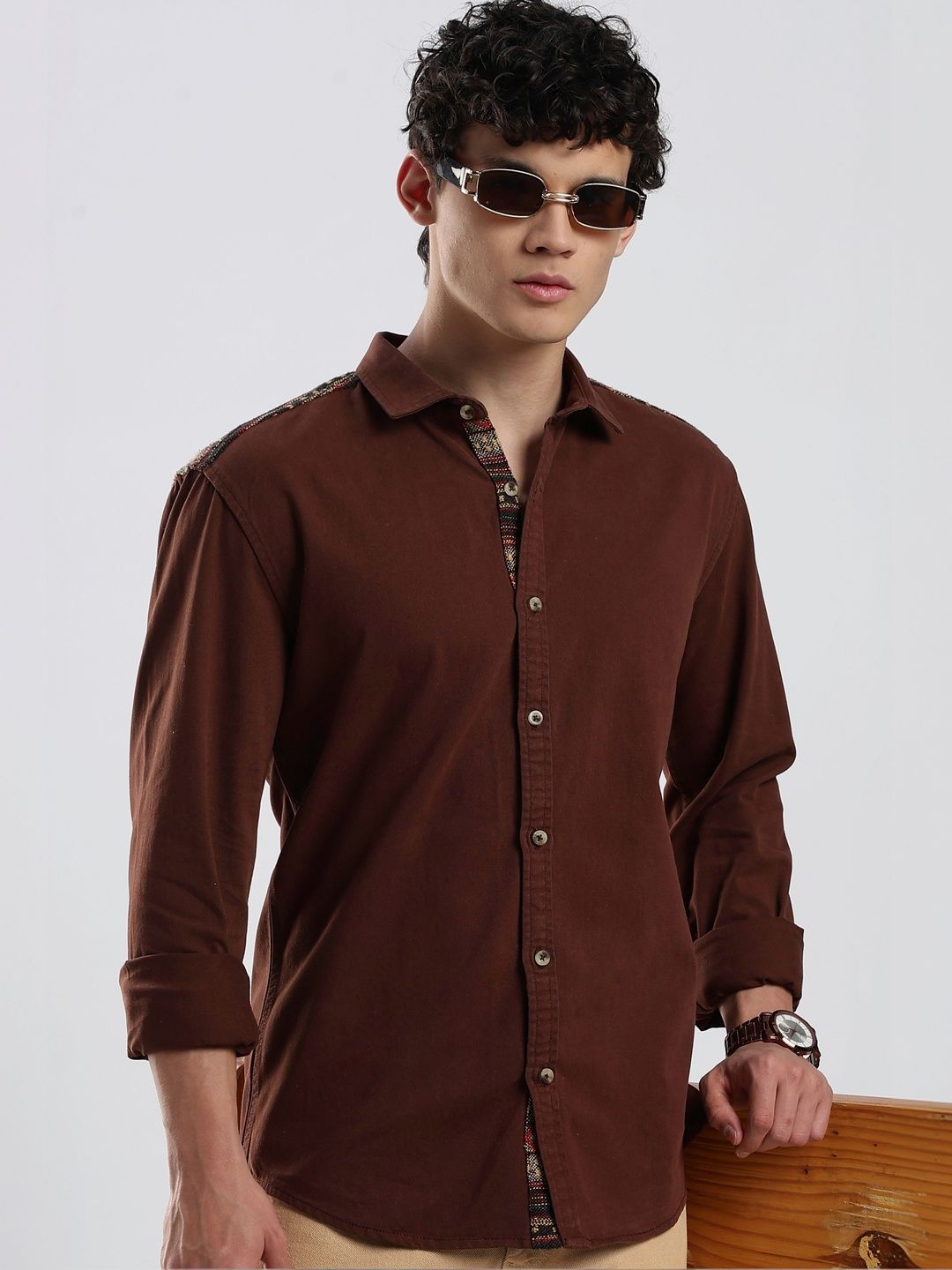 HERE&NOW Men Slim Fit Casual Shirt