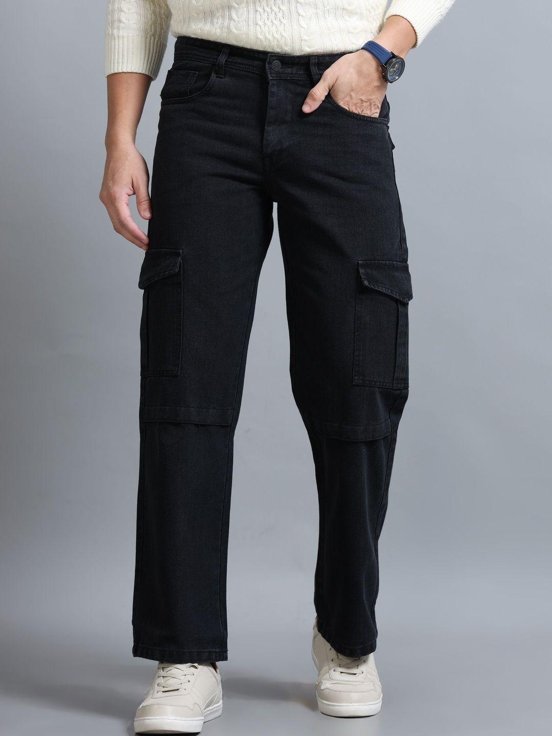 The Roadster Lifestyle Co. Baggy Fit Cargo Jeans