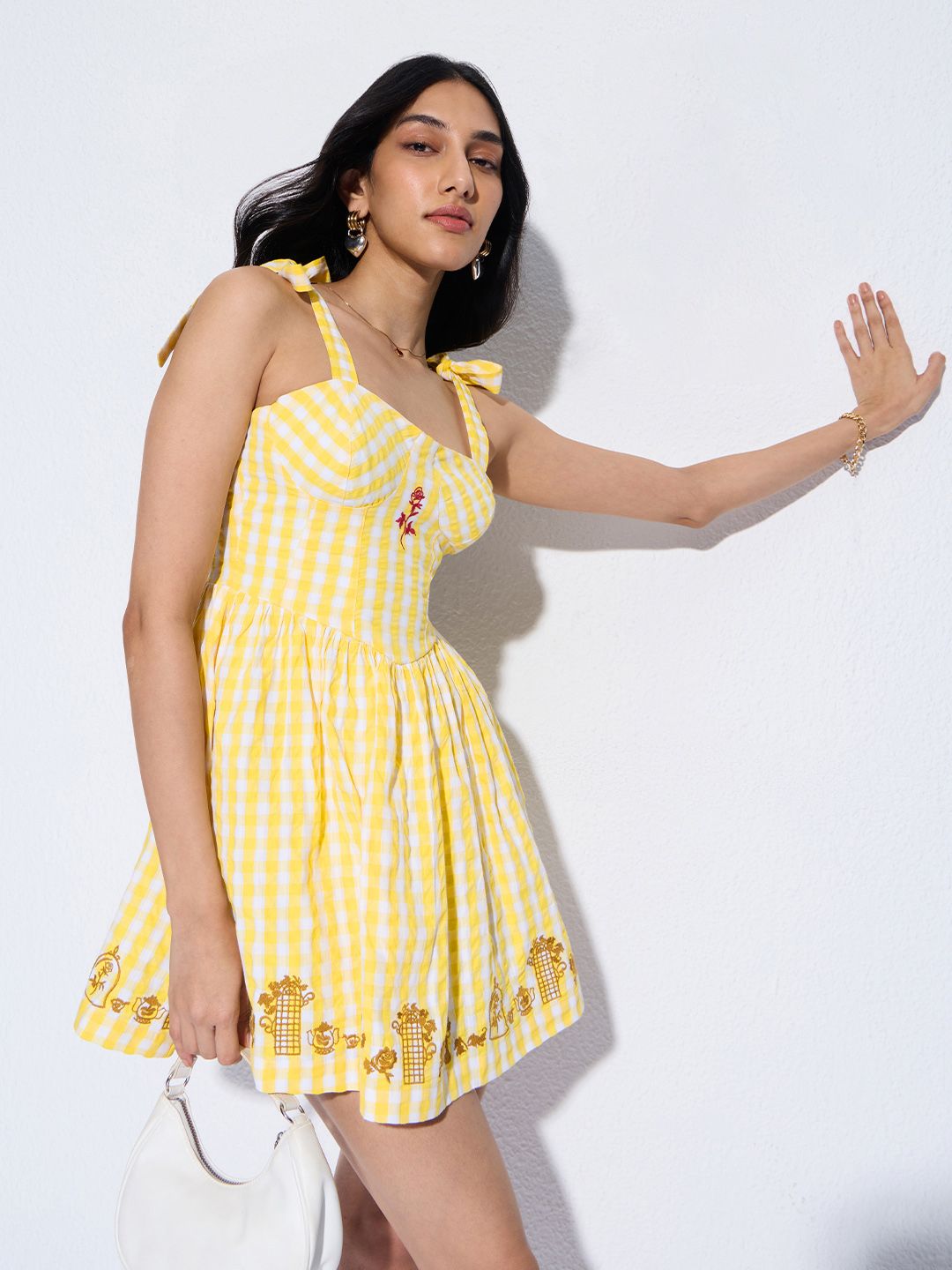 off shoulder dress myntra Polka Dot Light Pink Off The Shoulder Dress Hola Bonita Girls Polka Dot  Print Cold-Shoulder