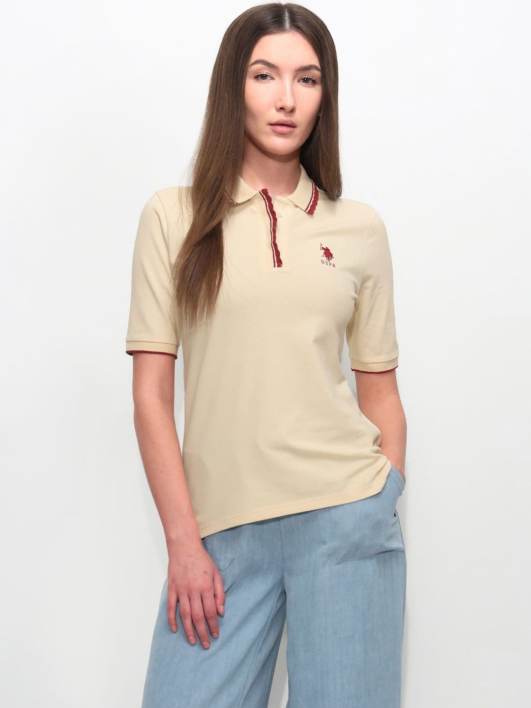 Brand Logo Polo Collar T-shirt