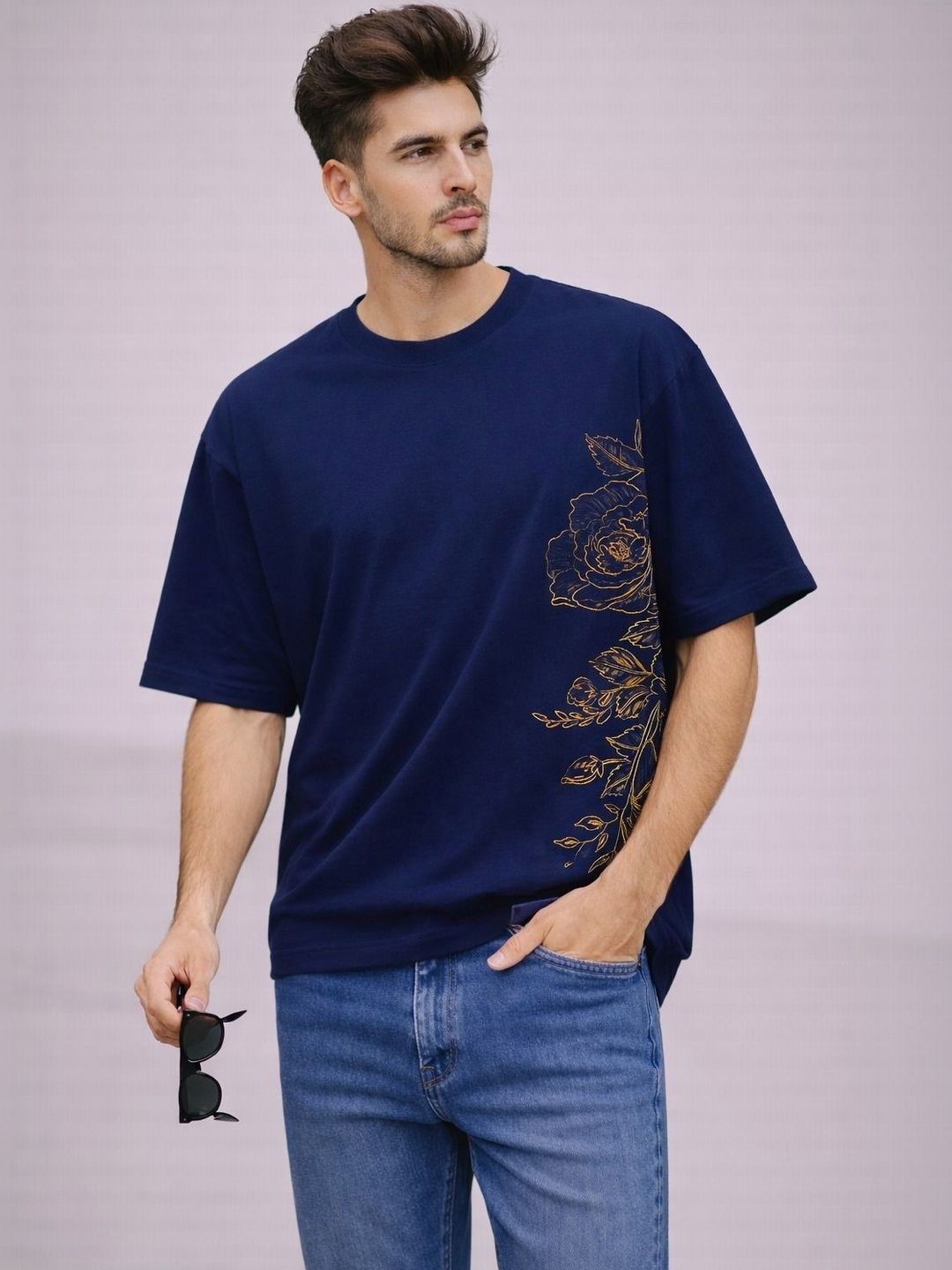 Moda Rapido Men Floral Printed T-shirt