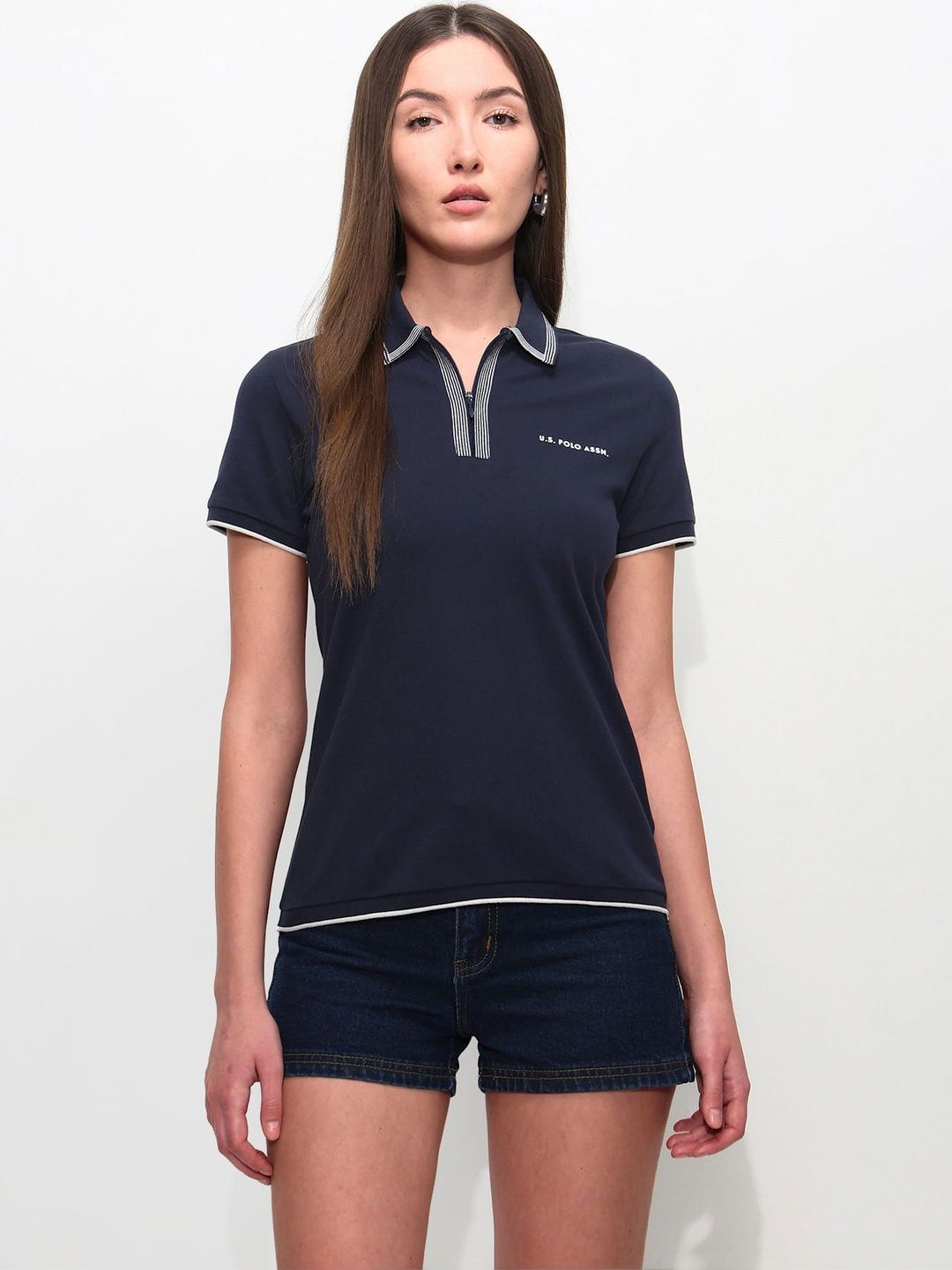 Brand Logo Polo Collar T-shirt