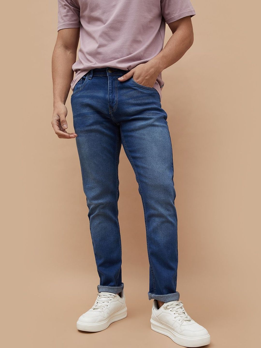 Fame Forever by Lifestyle Men Regular Fit Mid-Rise Light Fade Jeans