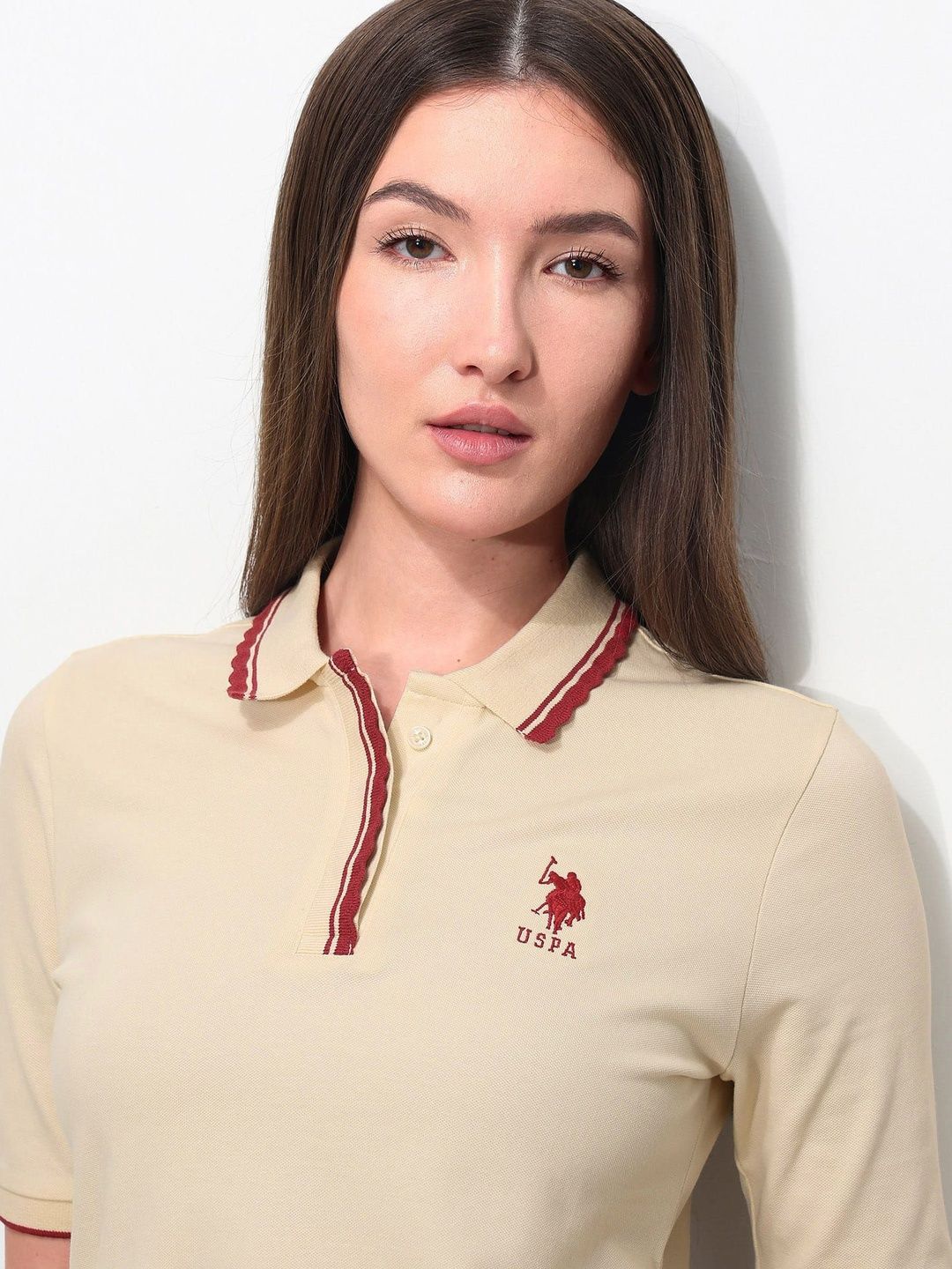Brand Logo Polo Collar T-shirt