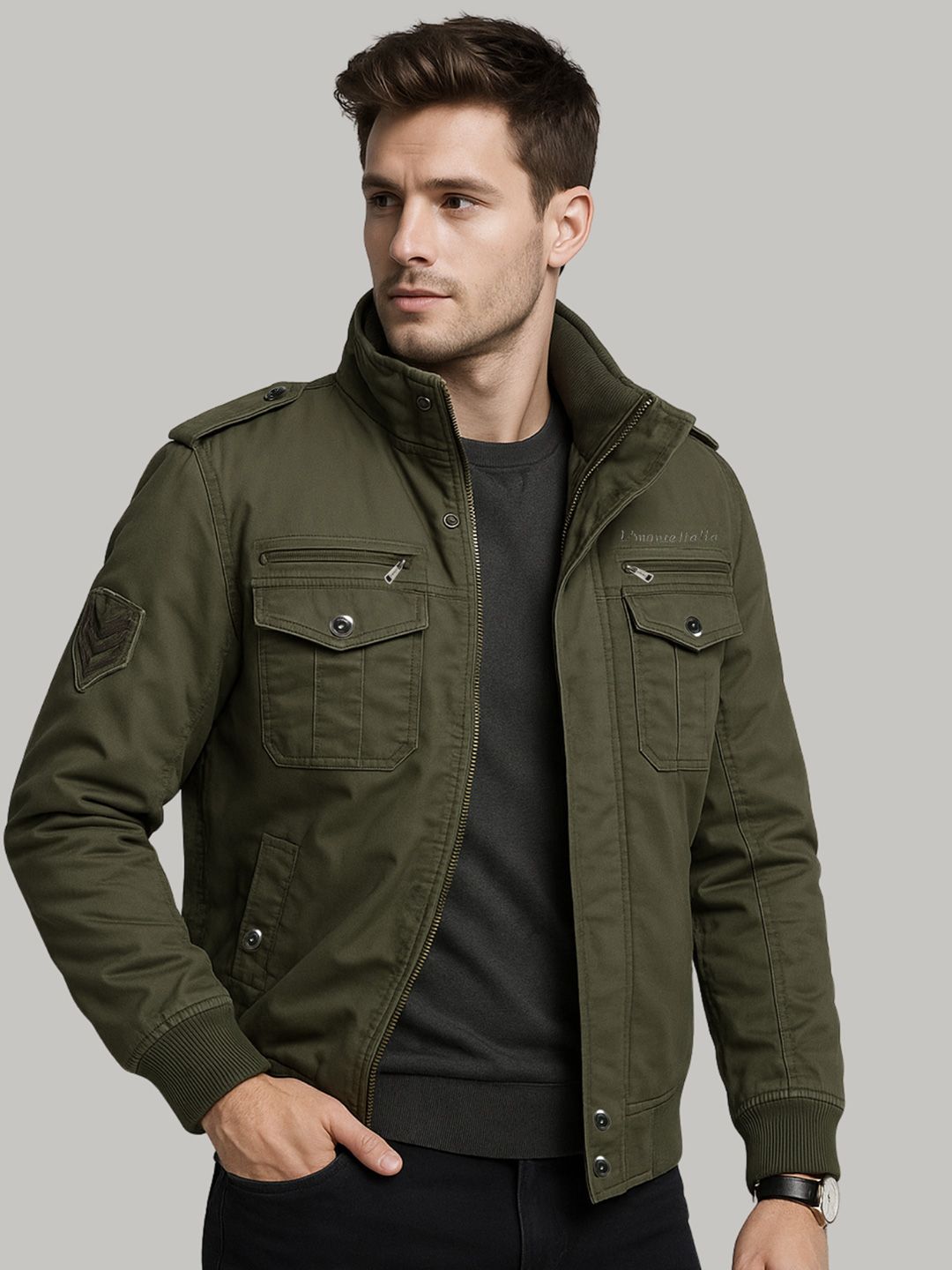 Buy The Roadster Lifestyle Co Men Black Solid Bomber Jacket