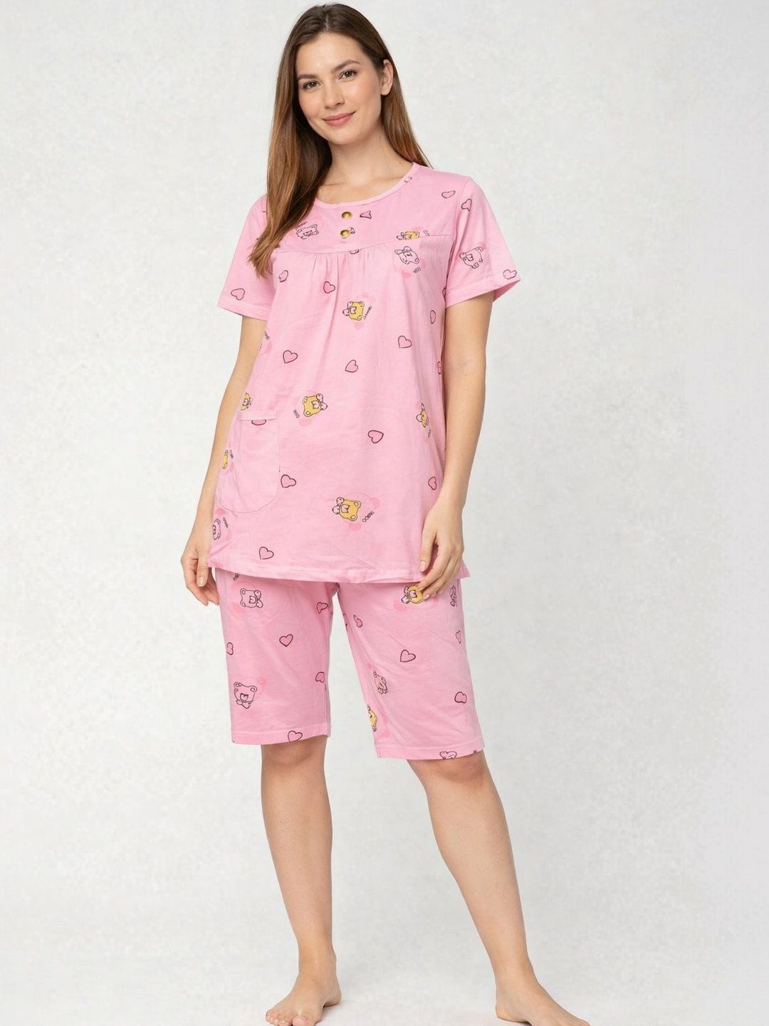 Camey Women Printed Night suit