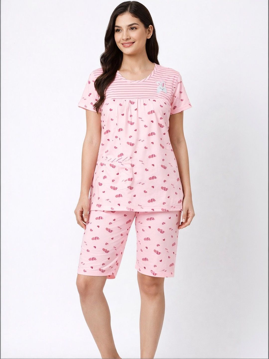 Camey Women Printed Night suit
