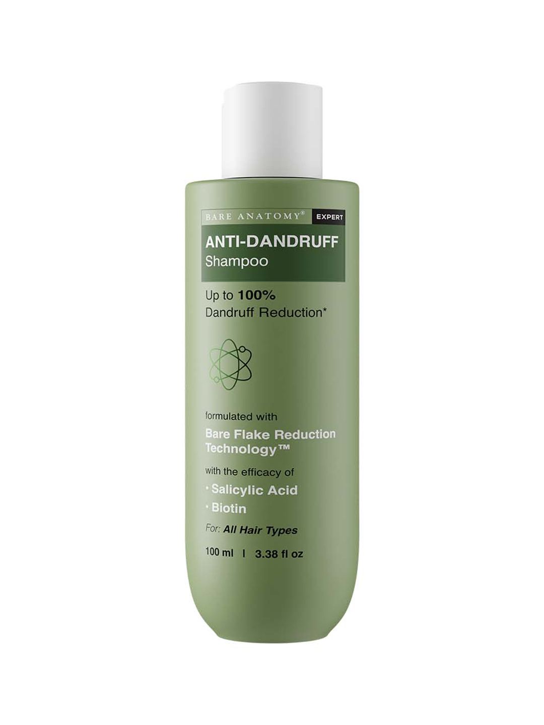 Bare Anatomy Anti-Dandruff Shampoo with Salicylic Acid + Biotin & Menthol 100ml