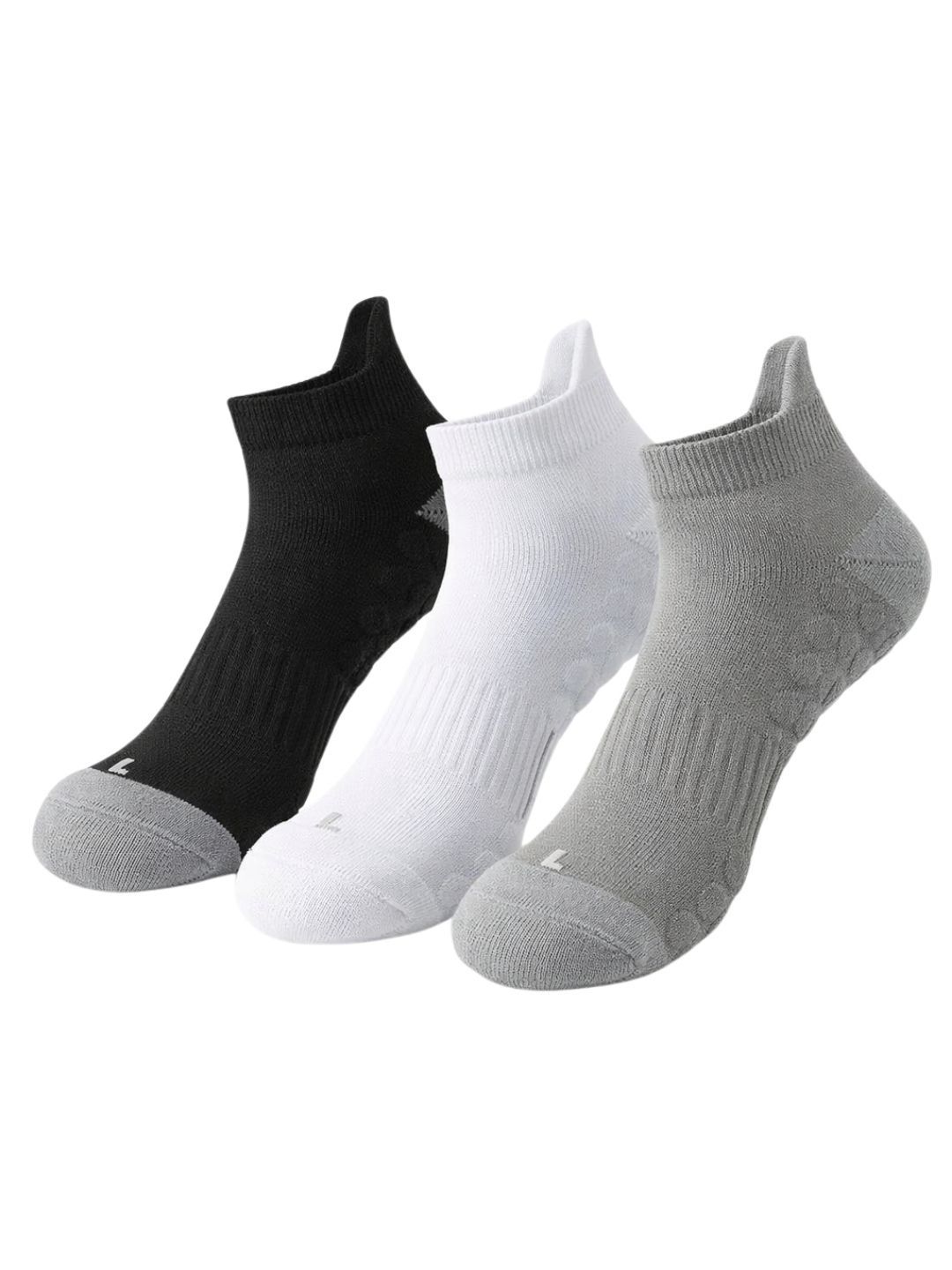 iSWEVEN Unisex Pack of 3 Cotton Blend Colourblocked Ankle Length Socks