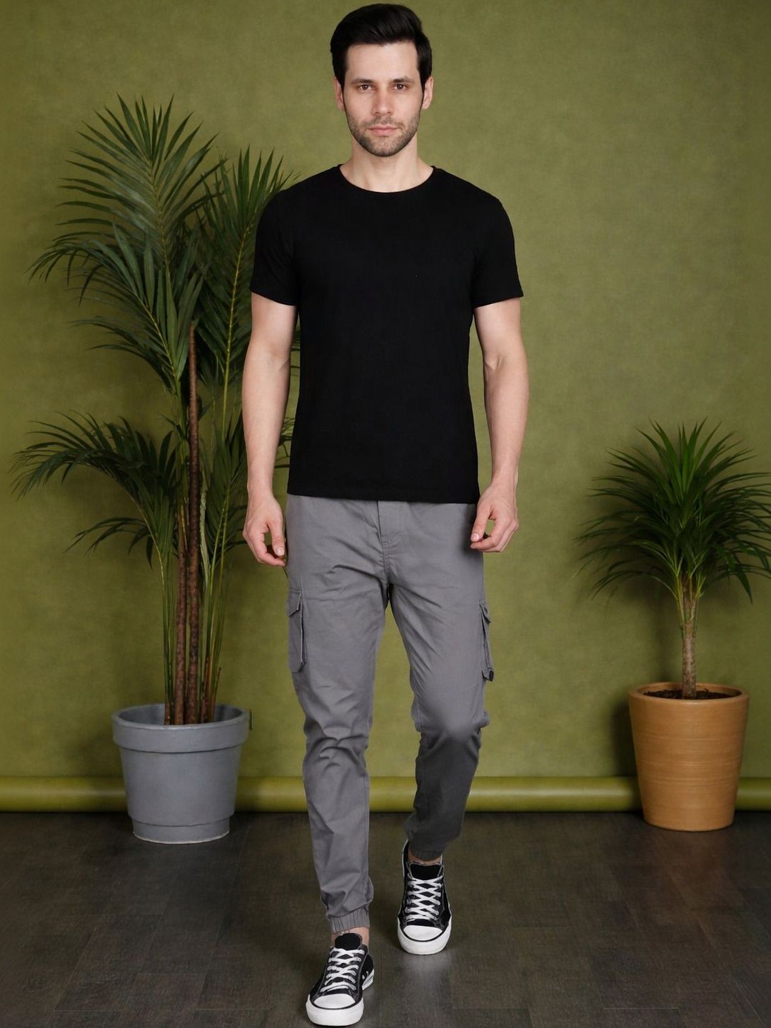 HAUWER HAUWER Men Relaxed Easy Wash Cargos Trousers