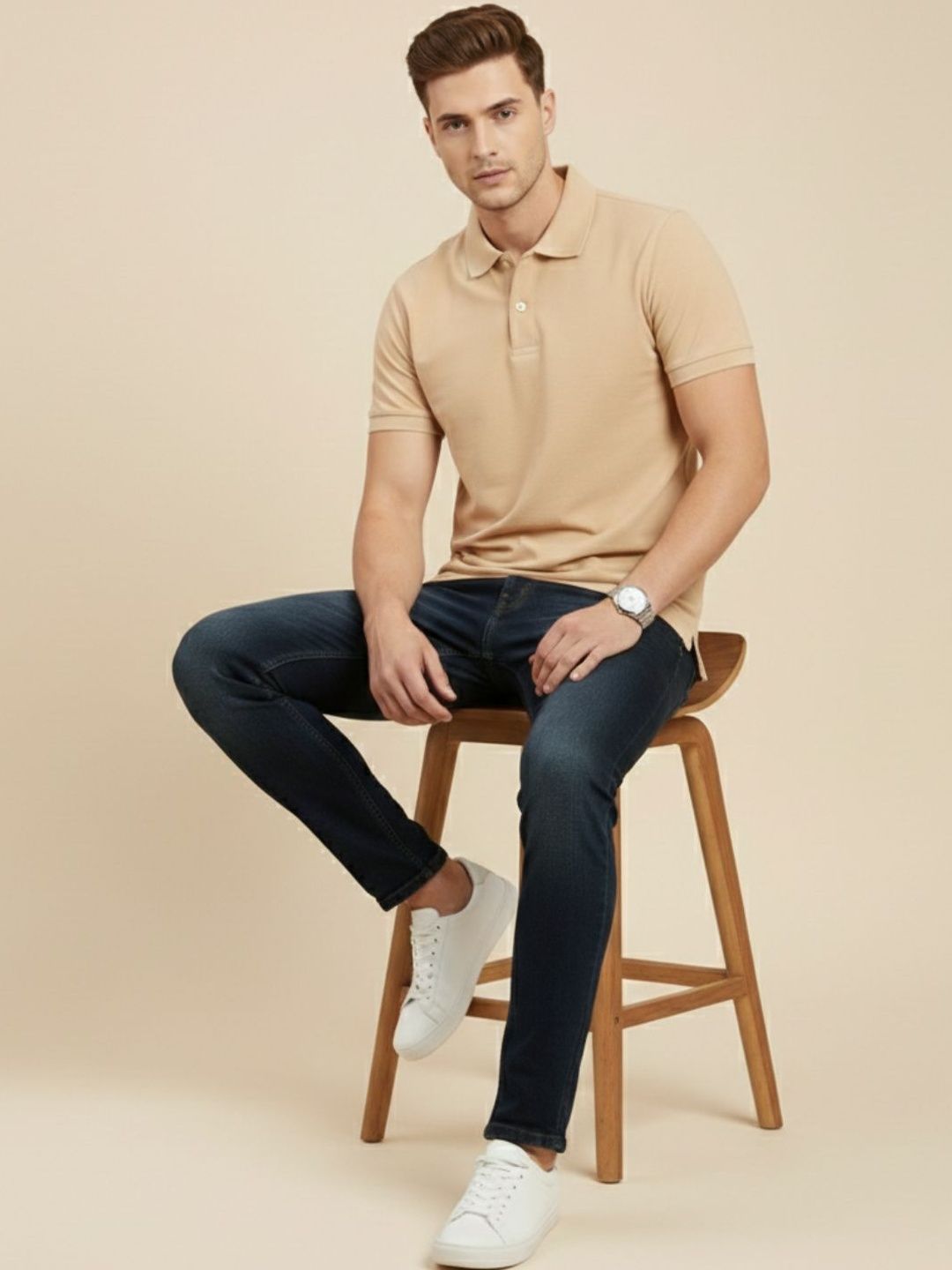 Moda Rapido Men Polo Collar T-shirt
