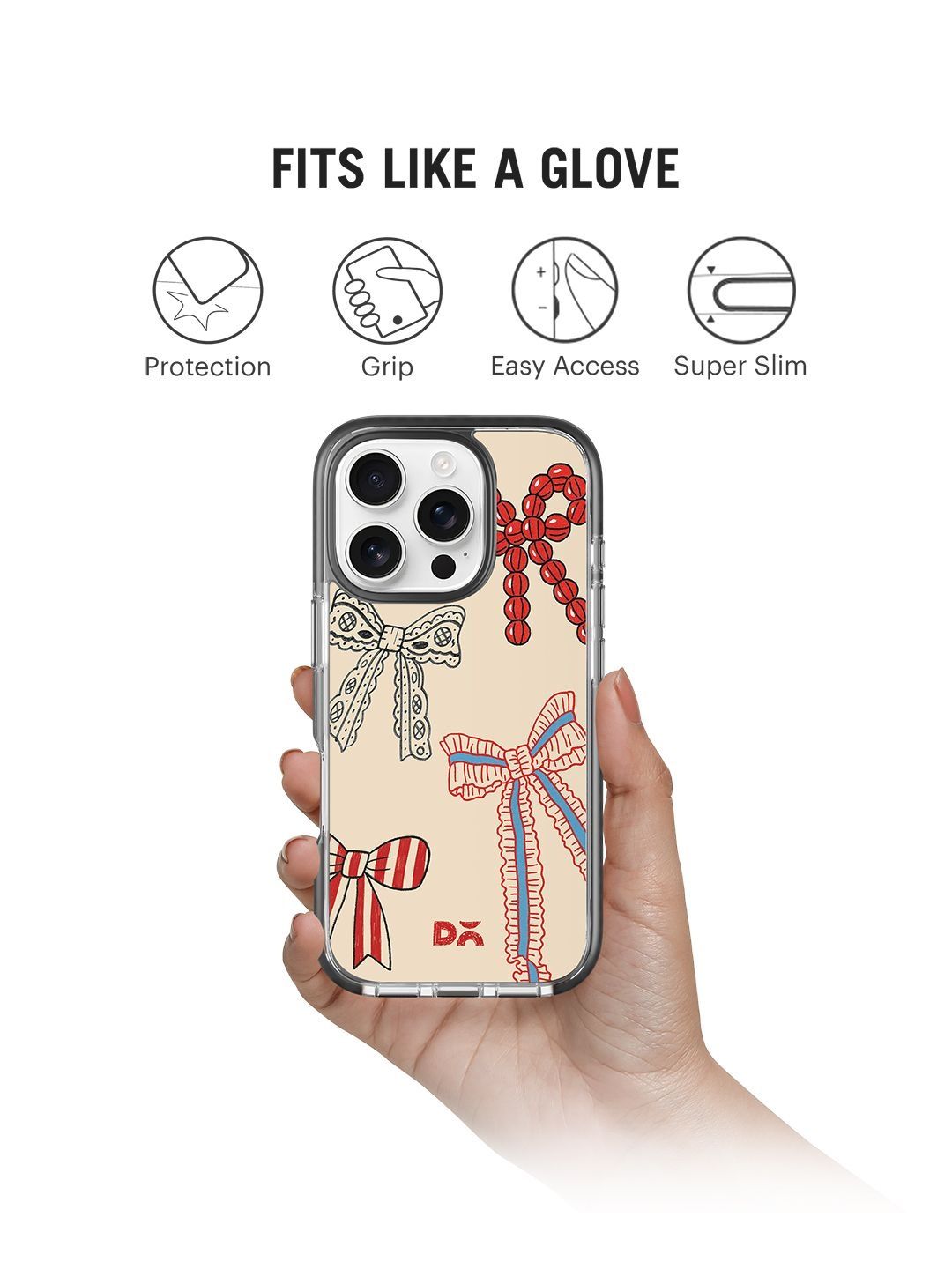 DailyObjects The Ribbon Rhapsody Stride 3.0 Case Cover For iPhone 16 Pro