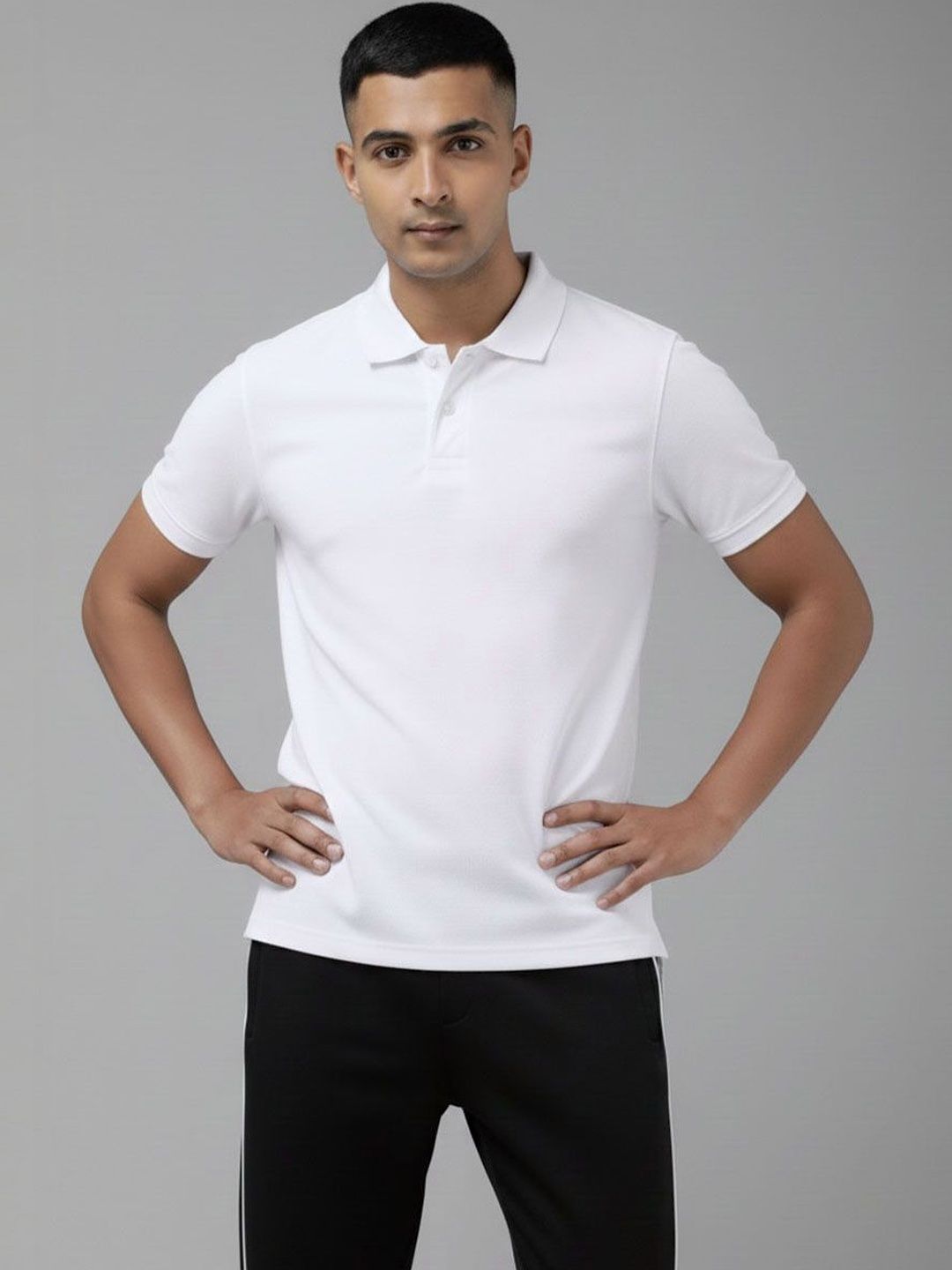 R.Code by The Roadster Life Co. Men Polo Collar T-shirt