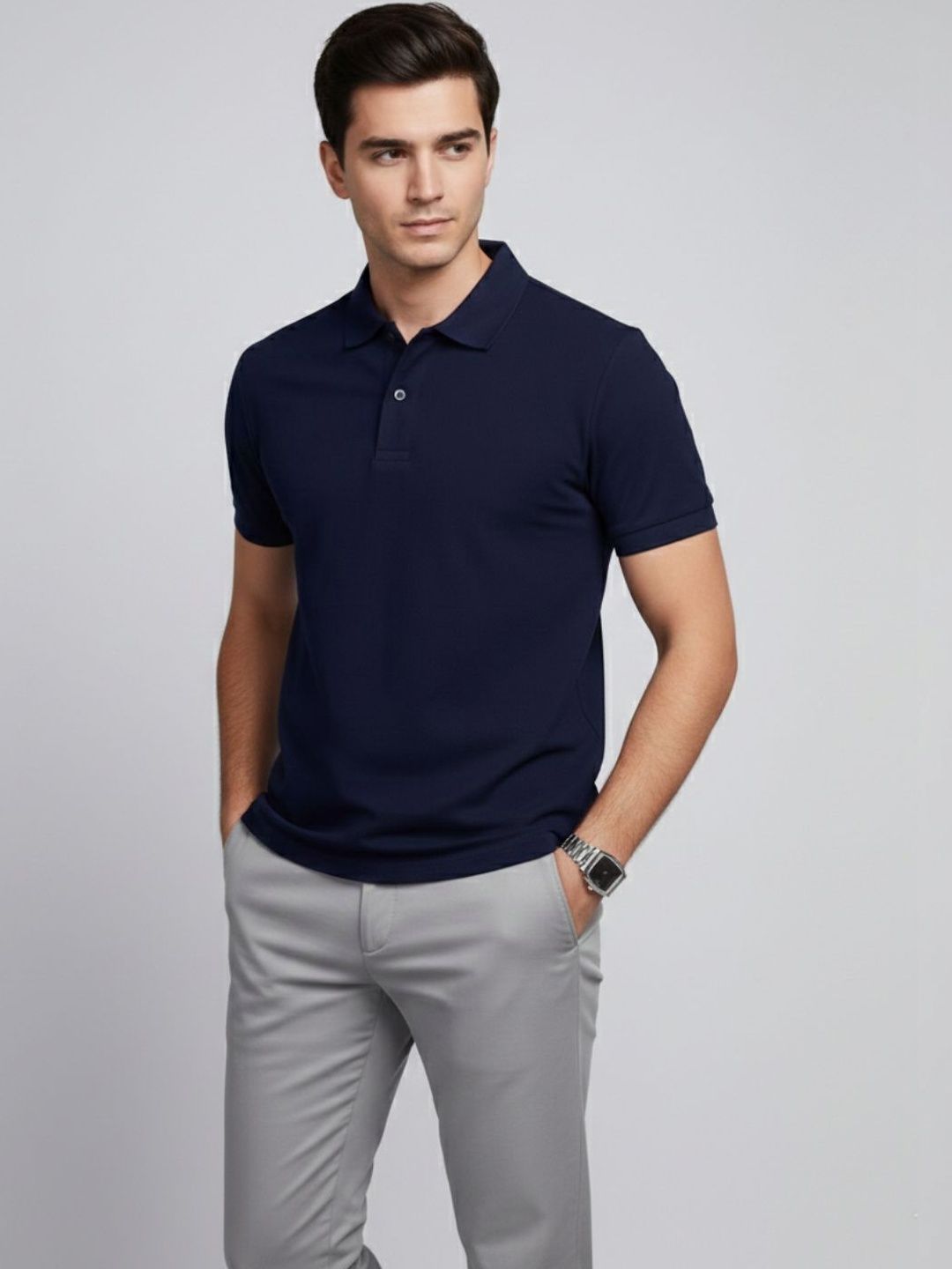 Moda Rapido Men Polo Collar T-shirt