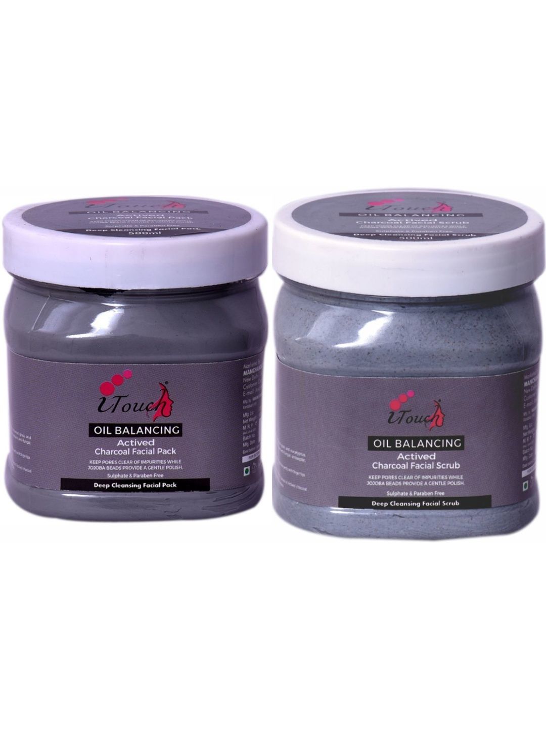 I TOUCH HERBAL 2-Pcs Charcoal Pack & Scrub