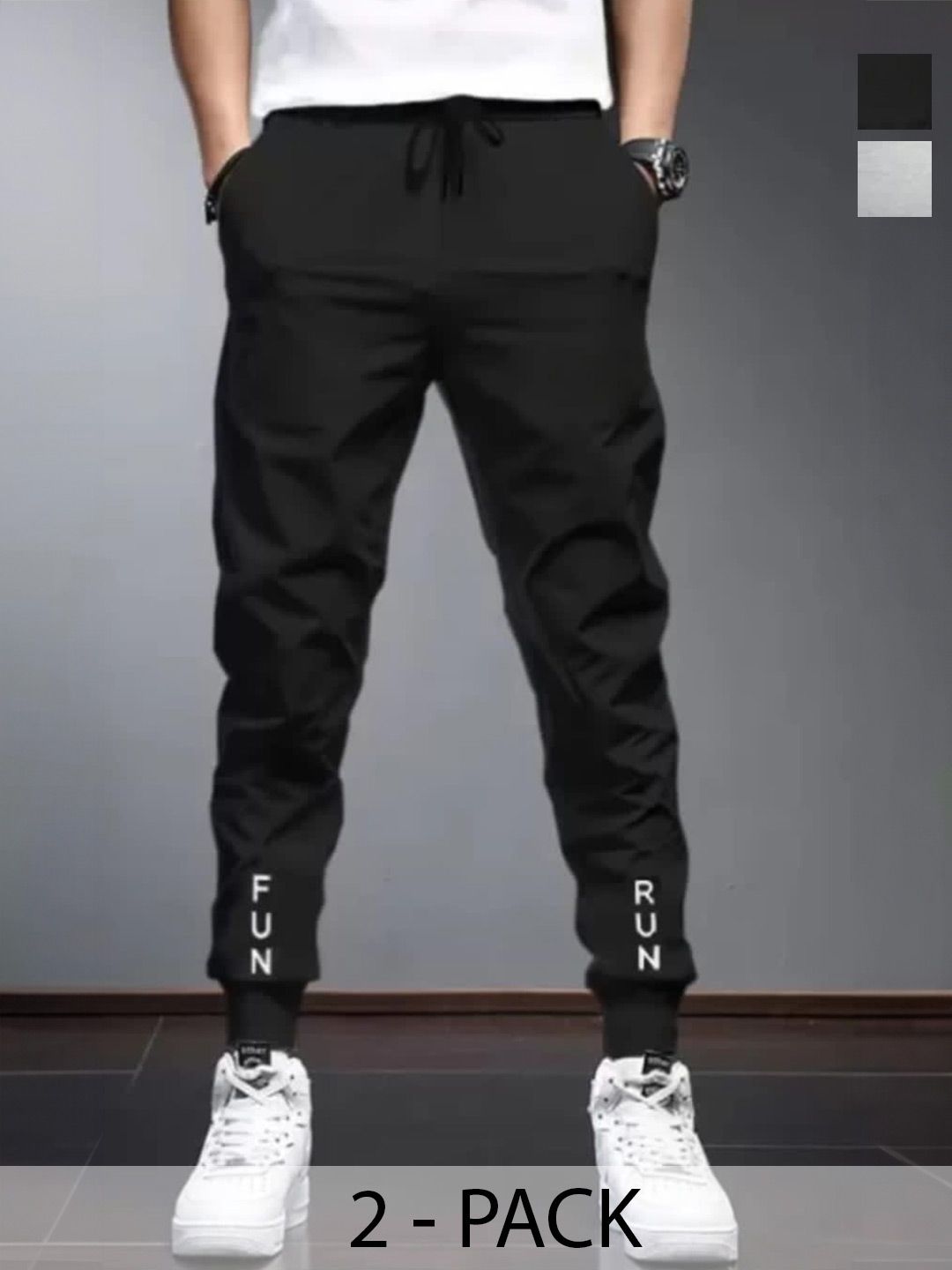 Riksaw Pack Of 2 Mid-Rise Joggers