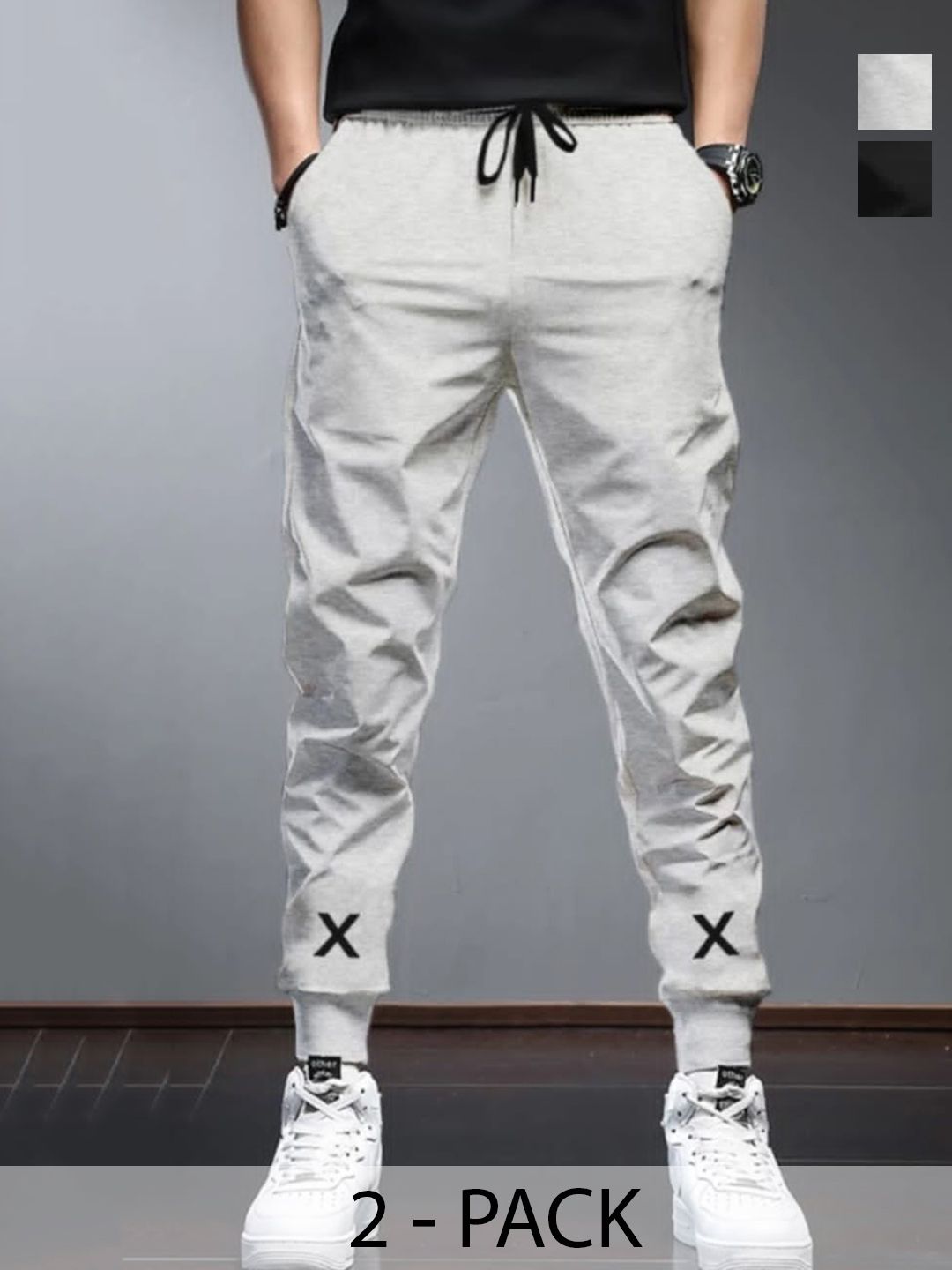 Riksaw Pack Of 2 Mid-Rise Joggers
