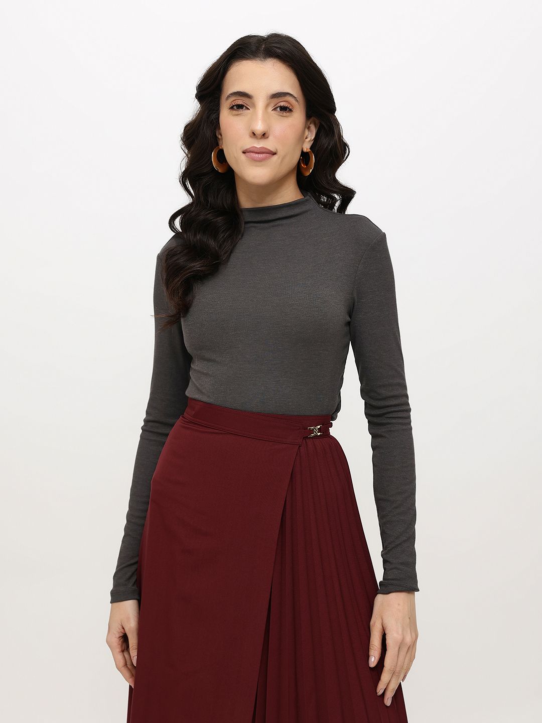High Neck Slim Fit T-shirt