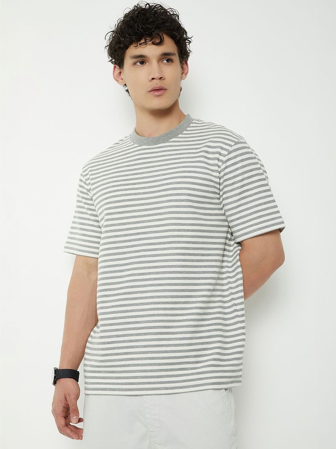 max Men Striped T-shirt