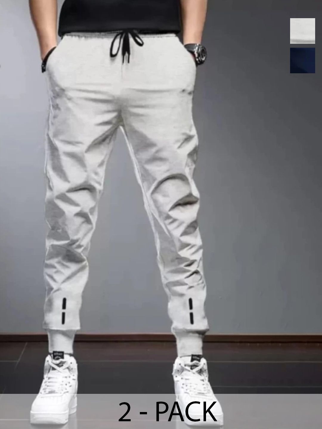 Riksaw Pack Of 2 Mid-Rise Joggers