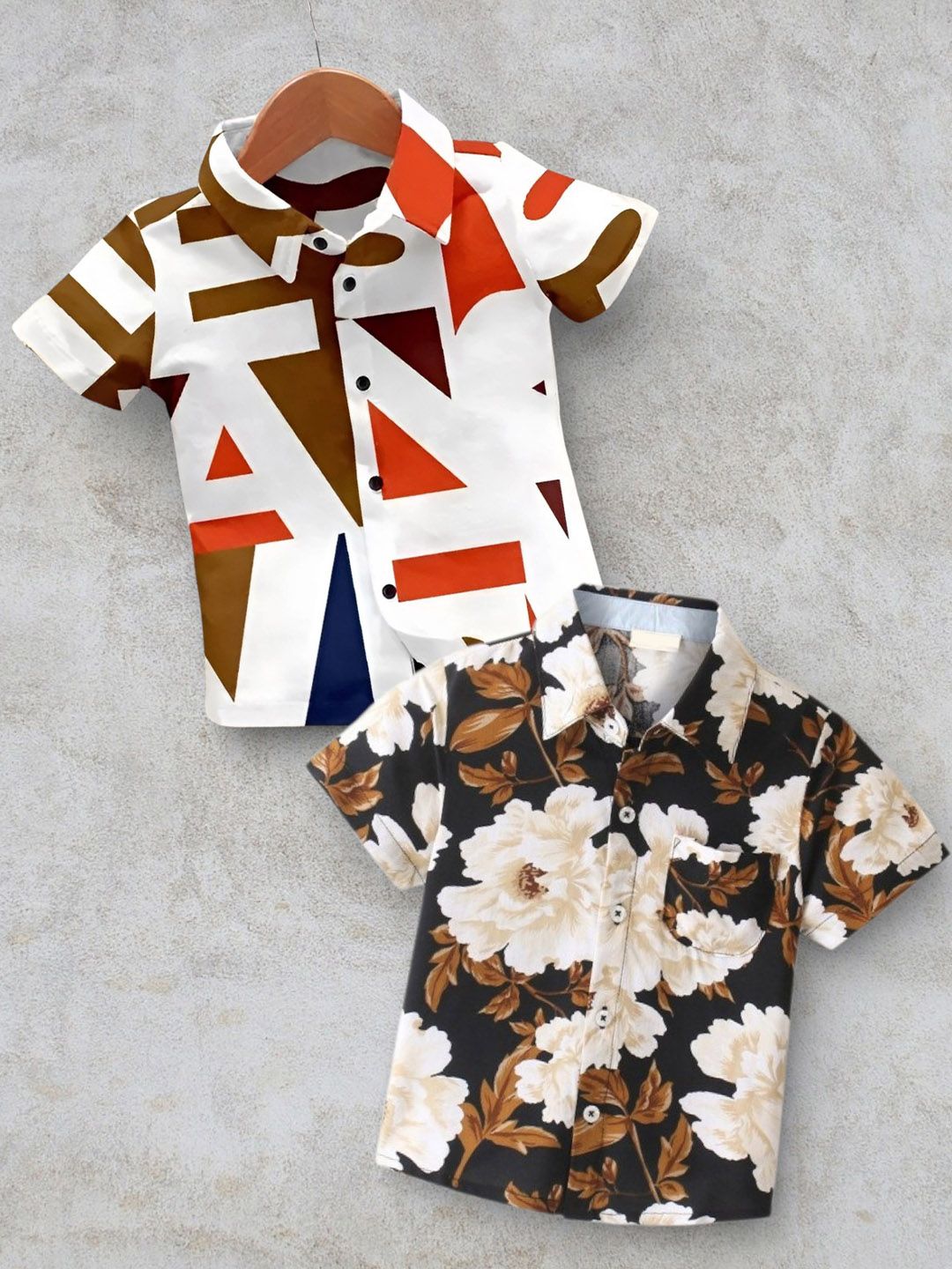 DUTT CREATION Boys Classic Floral Printed Casual Shirt