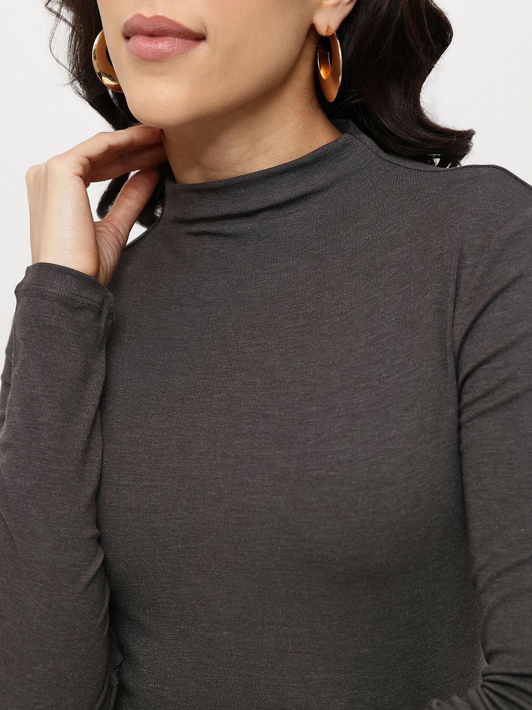High Neck Slim Fit T-shirt