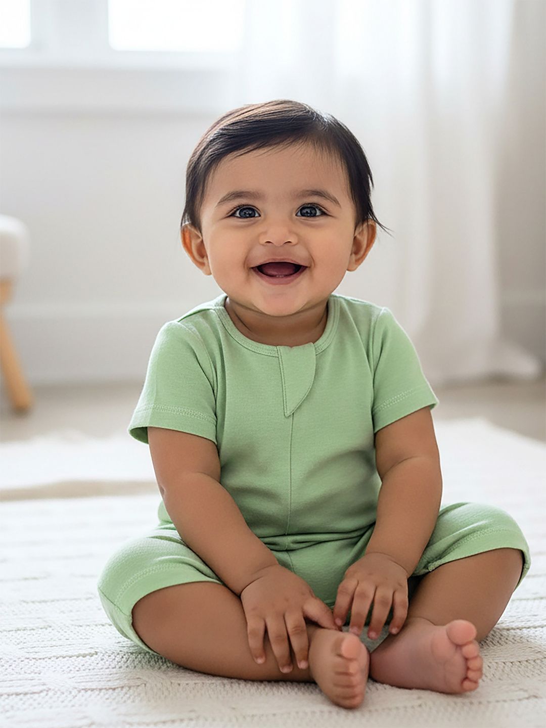 cocoon care Infants Solid Round Neck Romper deal from myntra