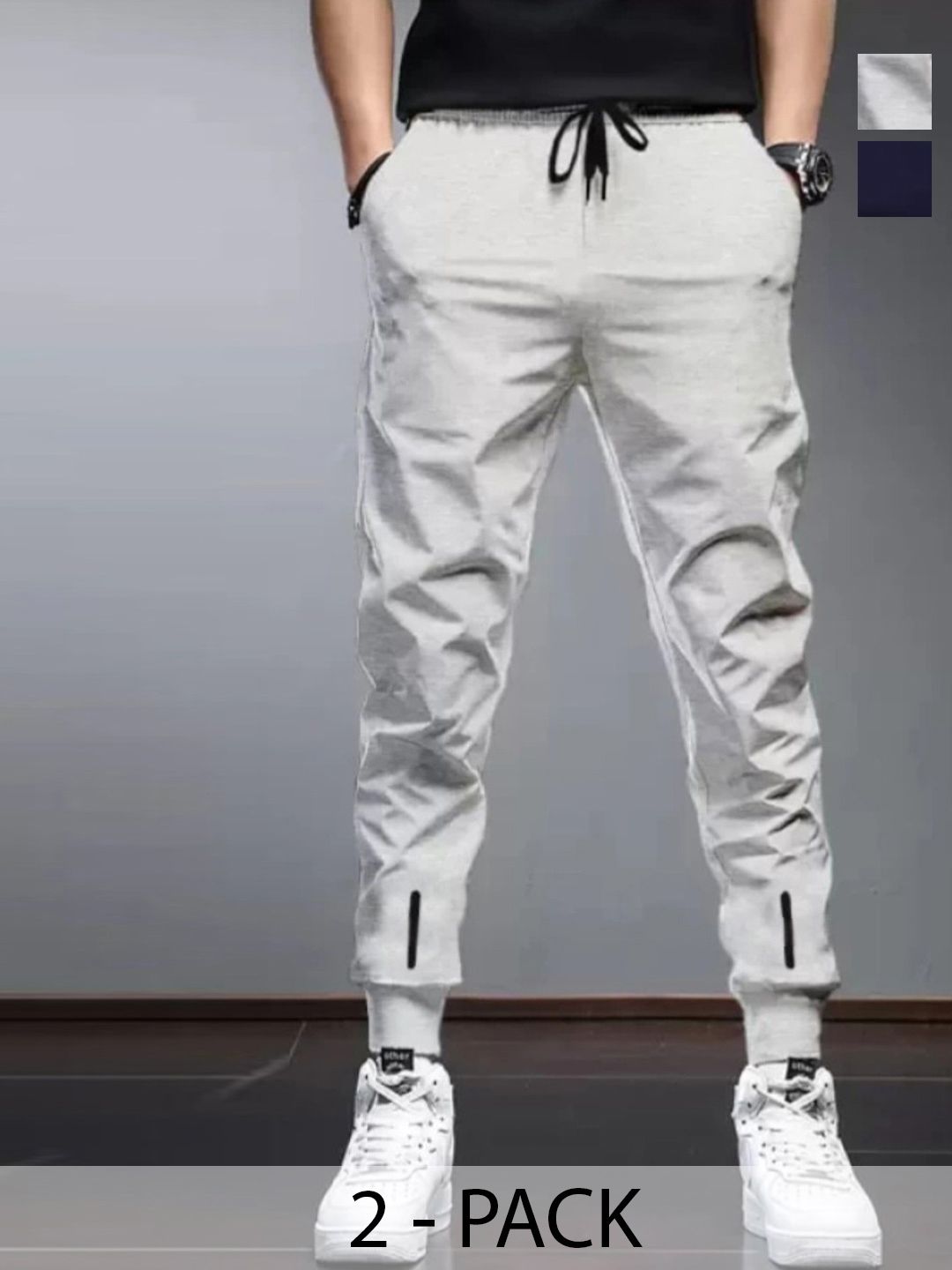 Riksaw Pack Of 2 Mid-Rise Joggers