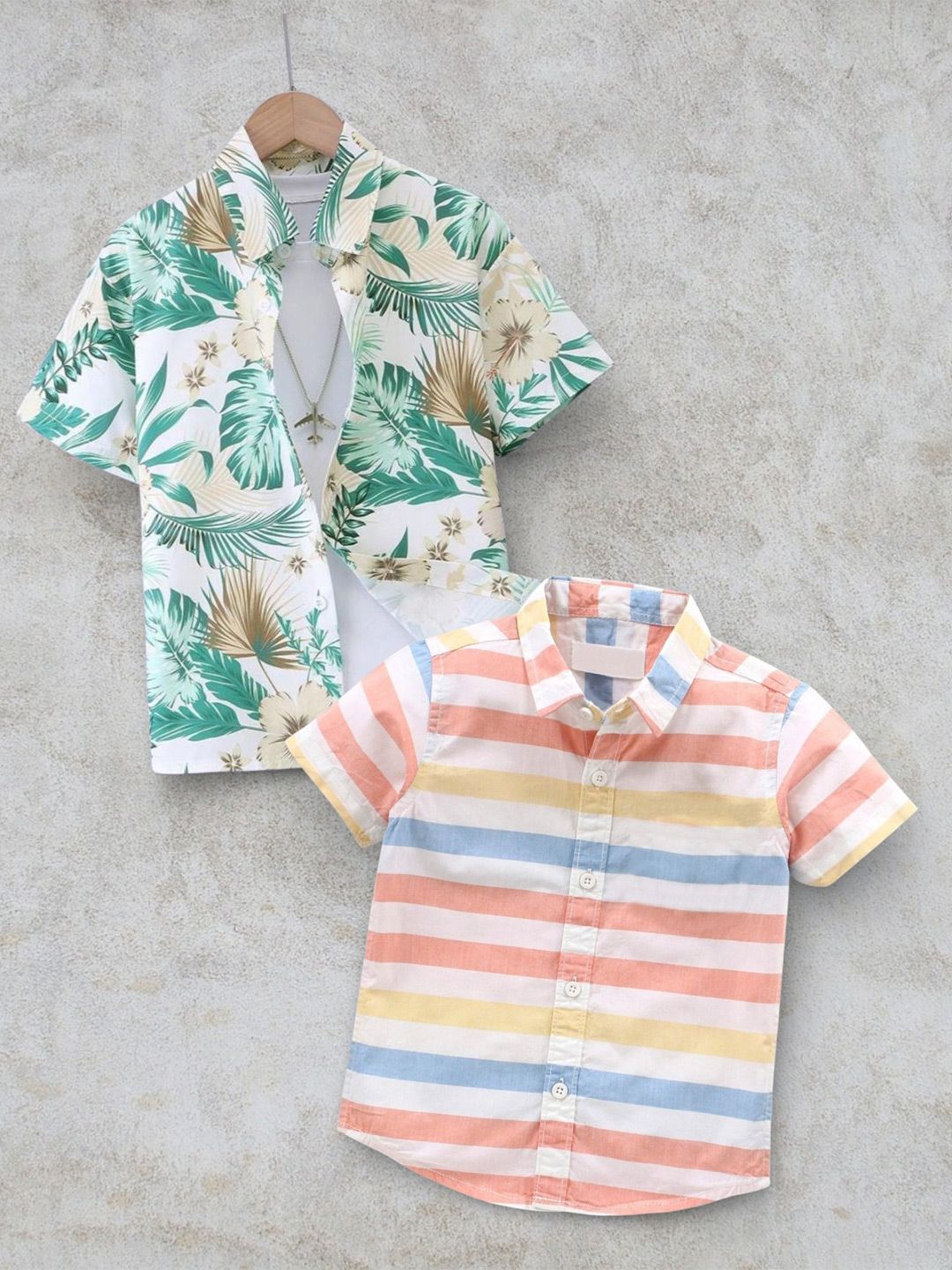 DUTT CREATION Boys Classic Horizontal Stripes Striped Casual Shirt