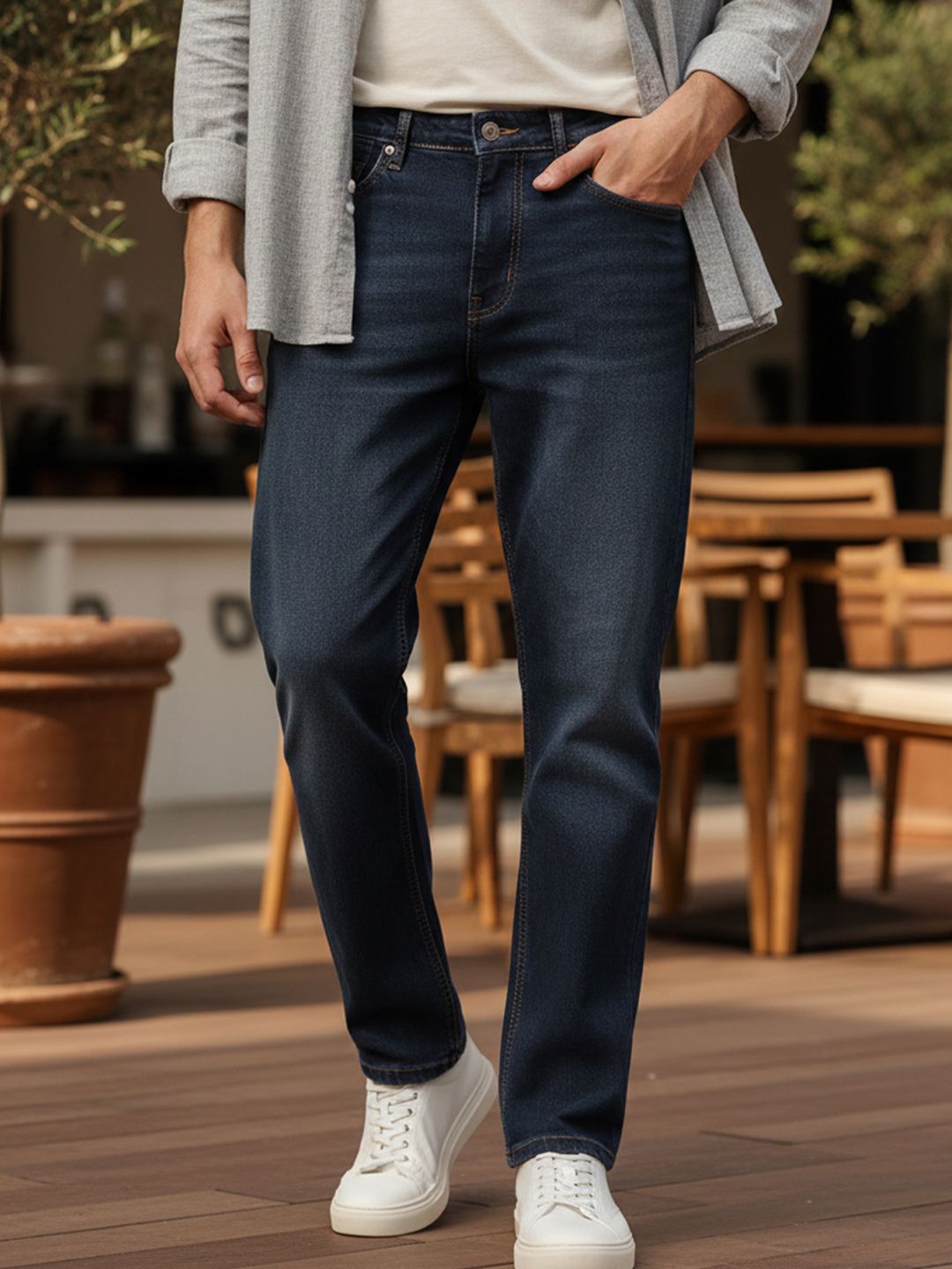 Urbano Fashion Men Regular Fit Washed Stretchable Jeans