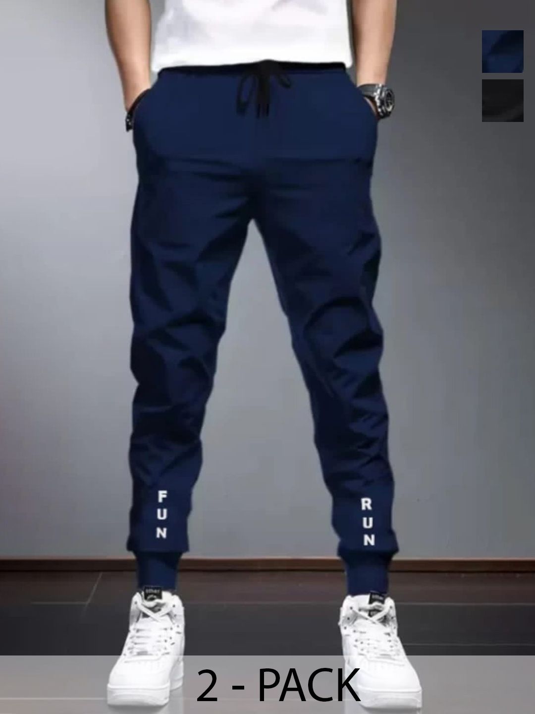 Riksaw Pack Of 2 Mid-Rise Joggers