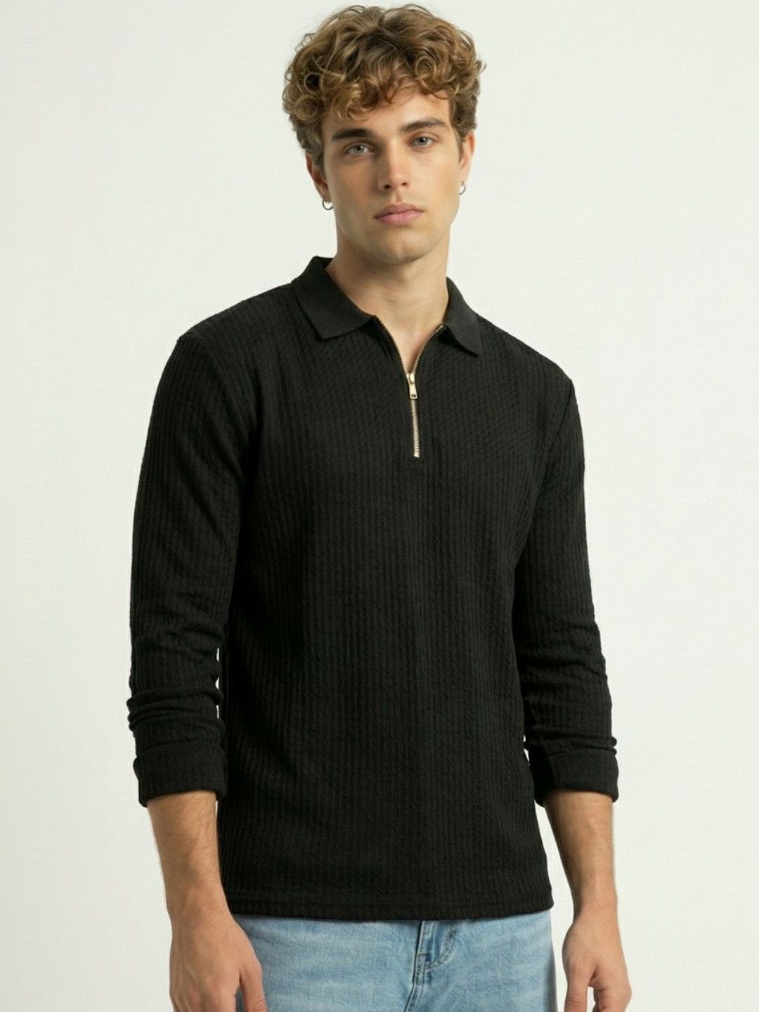 glitchez Men Polo Collar T-shirt