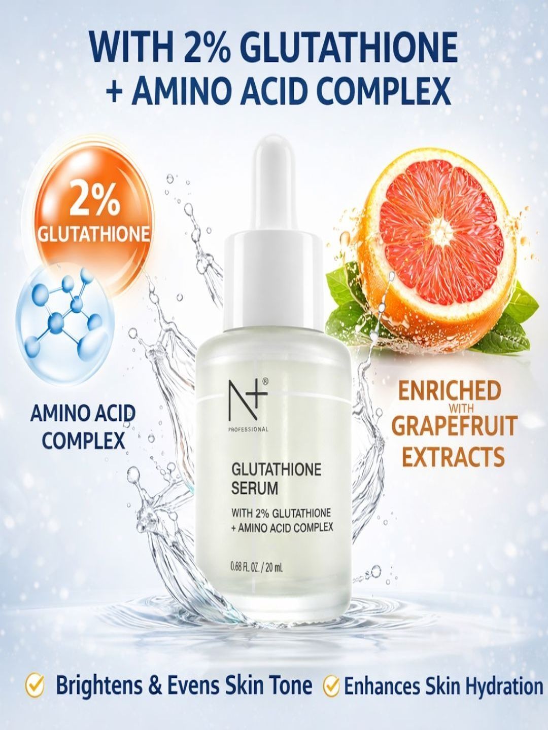 how much glutathione is in a grapefruit Buy N Plus Professional 2% Serum Enriched With Extracts - 20 ml - Serum for Unisex 39639520 liver health supplements Epithalon 10mg (Tetrapeptide Ala-Glu-Asp-Gly) Volume:30ml
